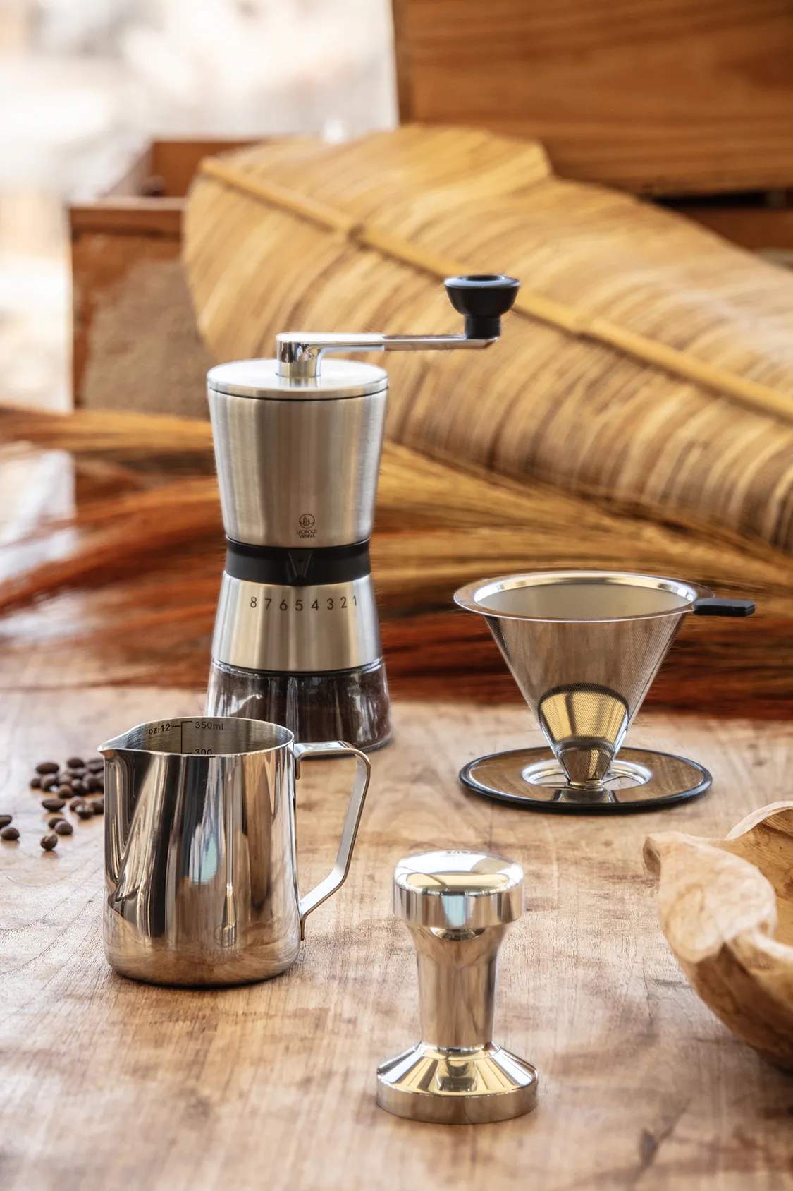 Leopold Vienna Kaffekværne Bologna Kaffemølle i Sølvfarvet, 2
