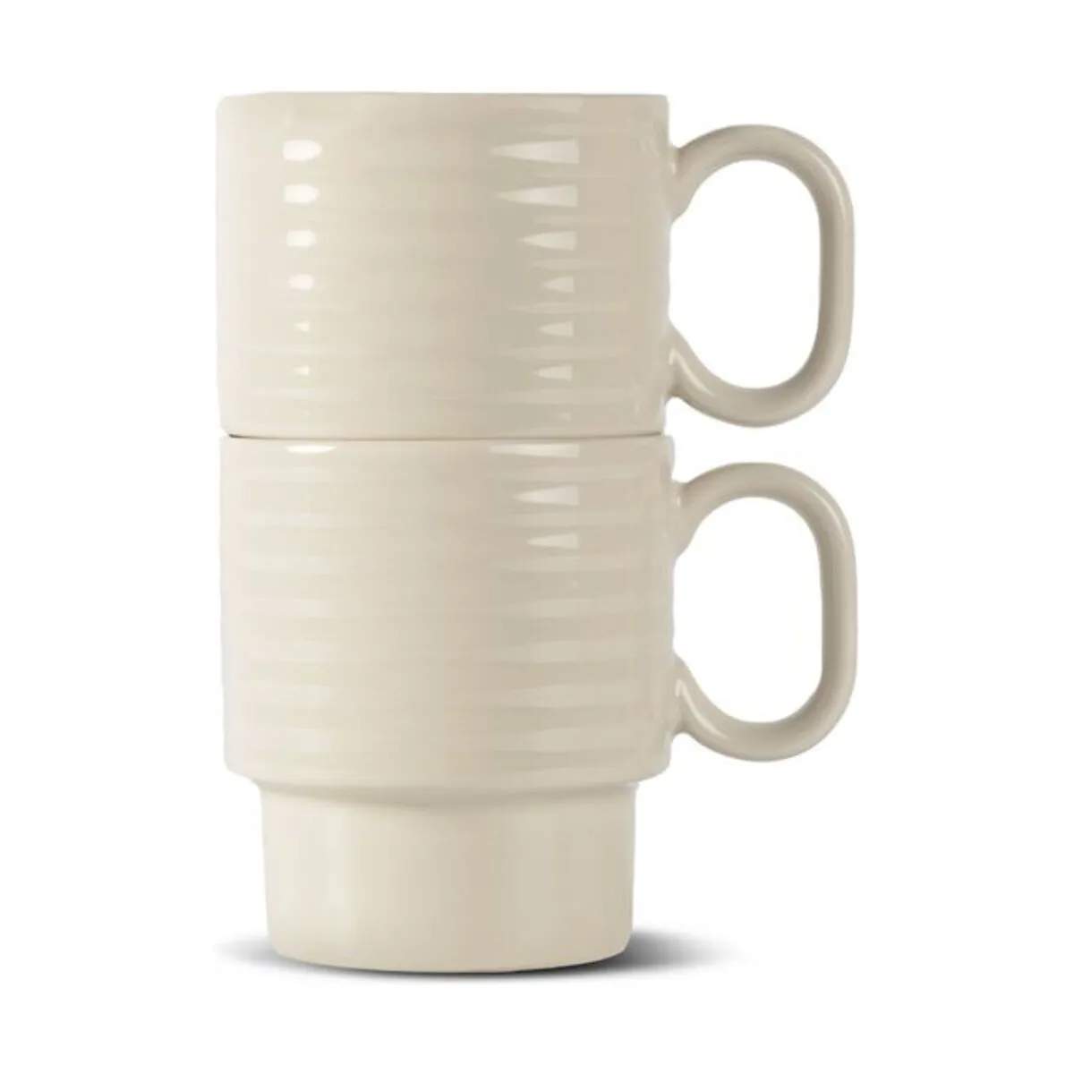 Sagaform Krus og kopper med hank Coffee & More Krus - 2 stk i Beige, 30 cl, 4