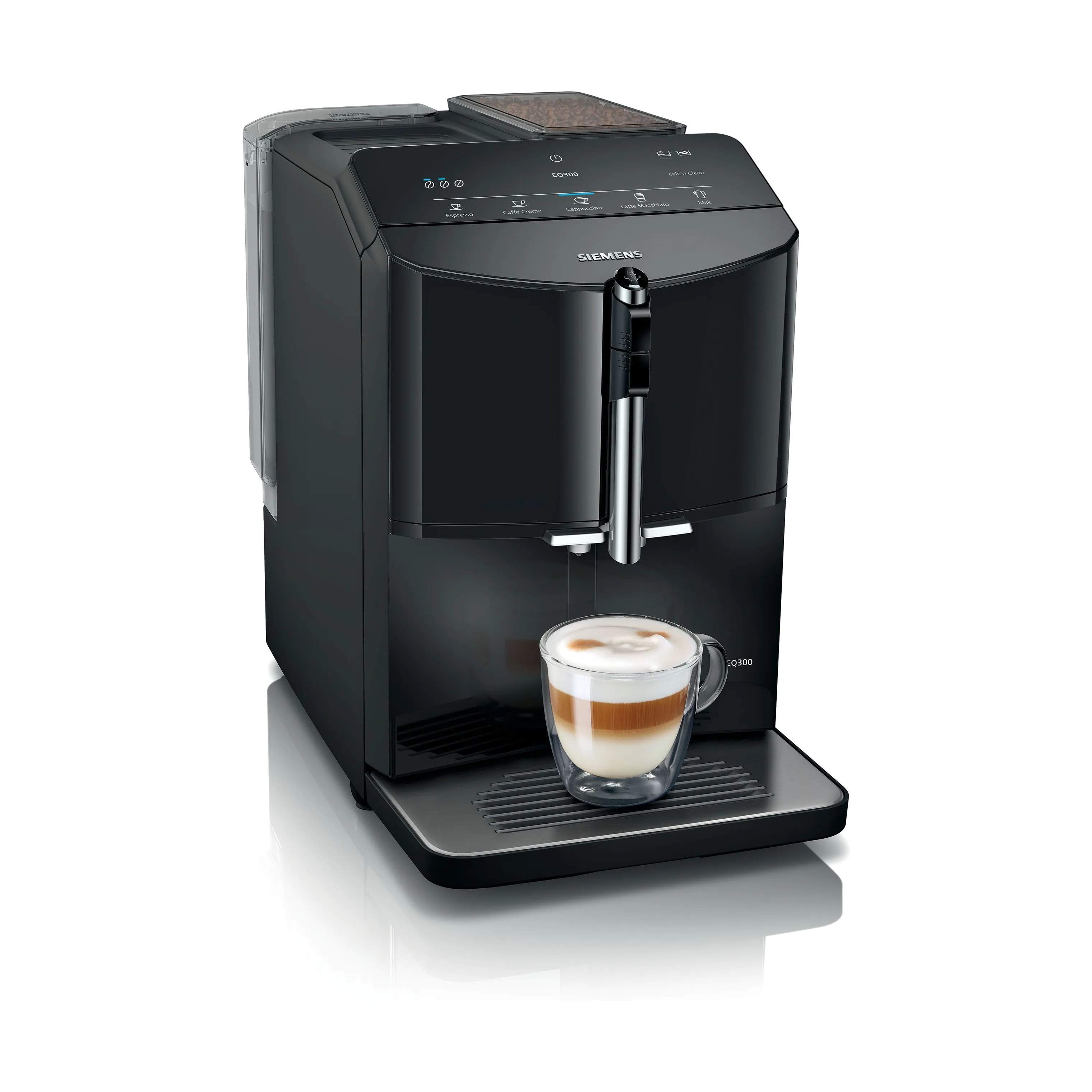 Siemens Espressomaskiner EQ300 Espressomaskine TF301E09 i Sort, 1