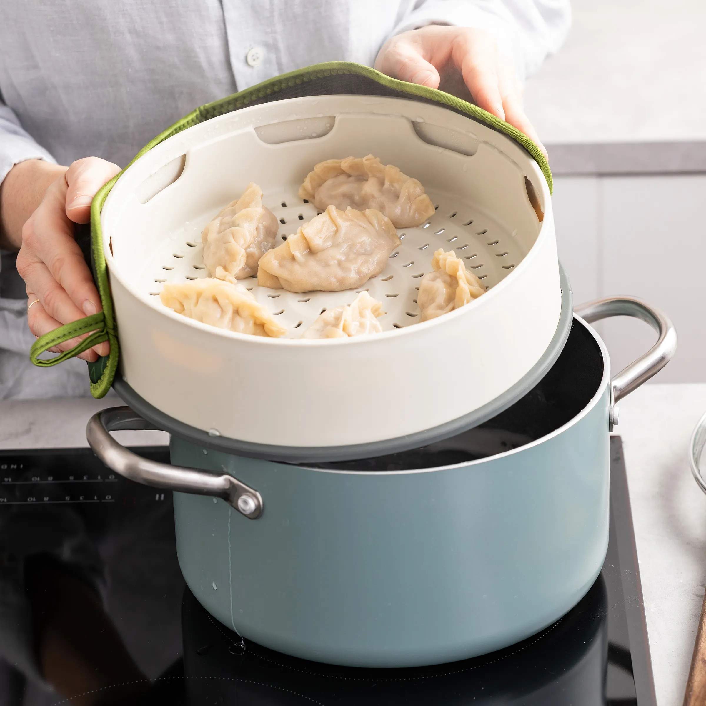 Greenpan Øvrigt køkkengrej Steamy Damper i Beige, 6