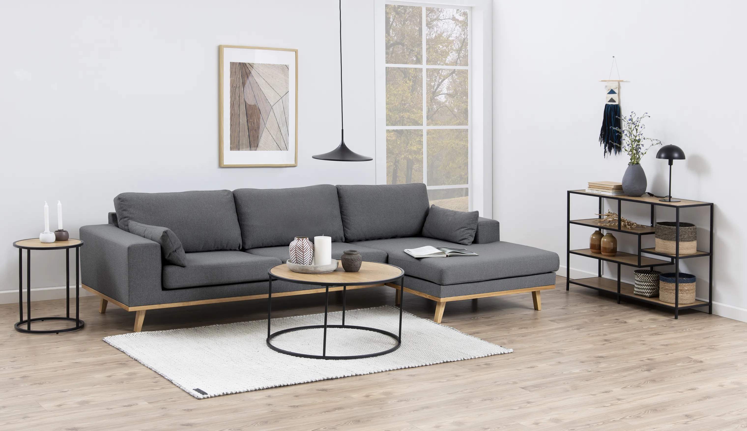 CASA Living Sideborde Seaford Hjørnebord i natur, 2