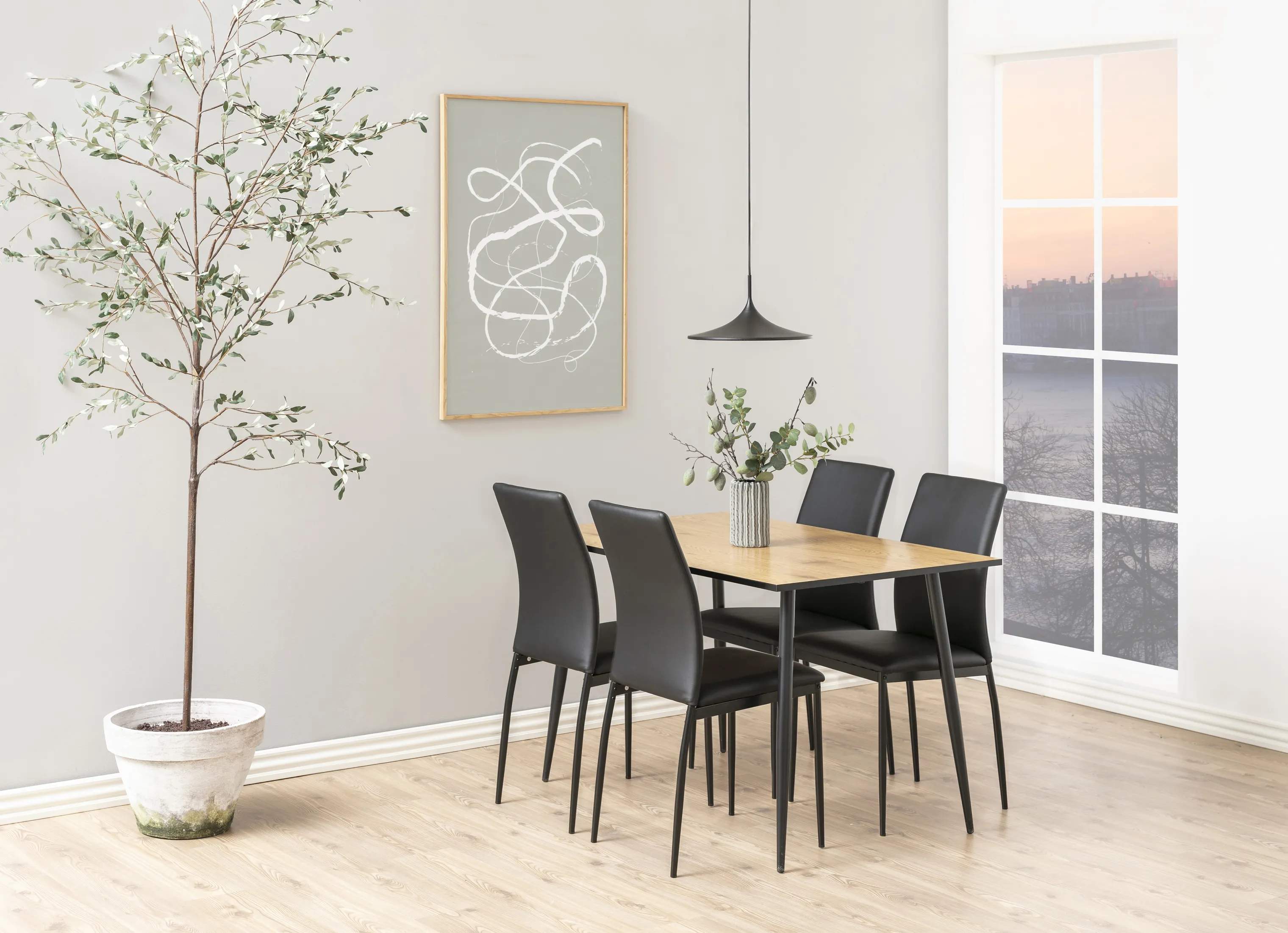 CASA Living Spisebordsstole Demina Spisebordsstol - 4 stk. i Sort, 2