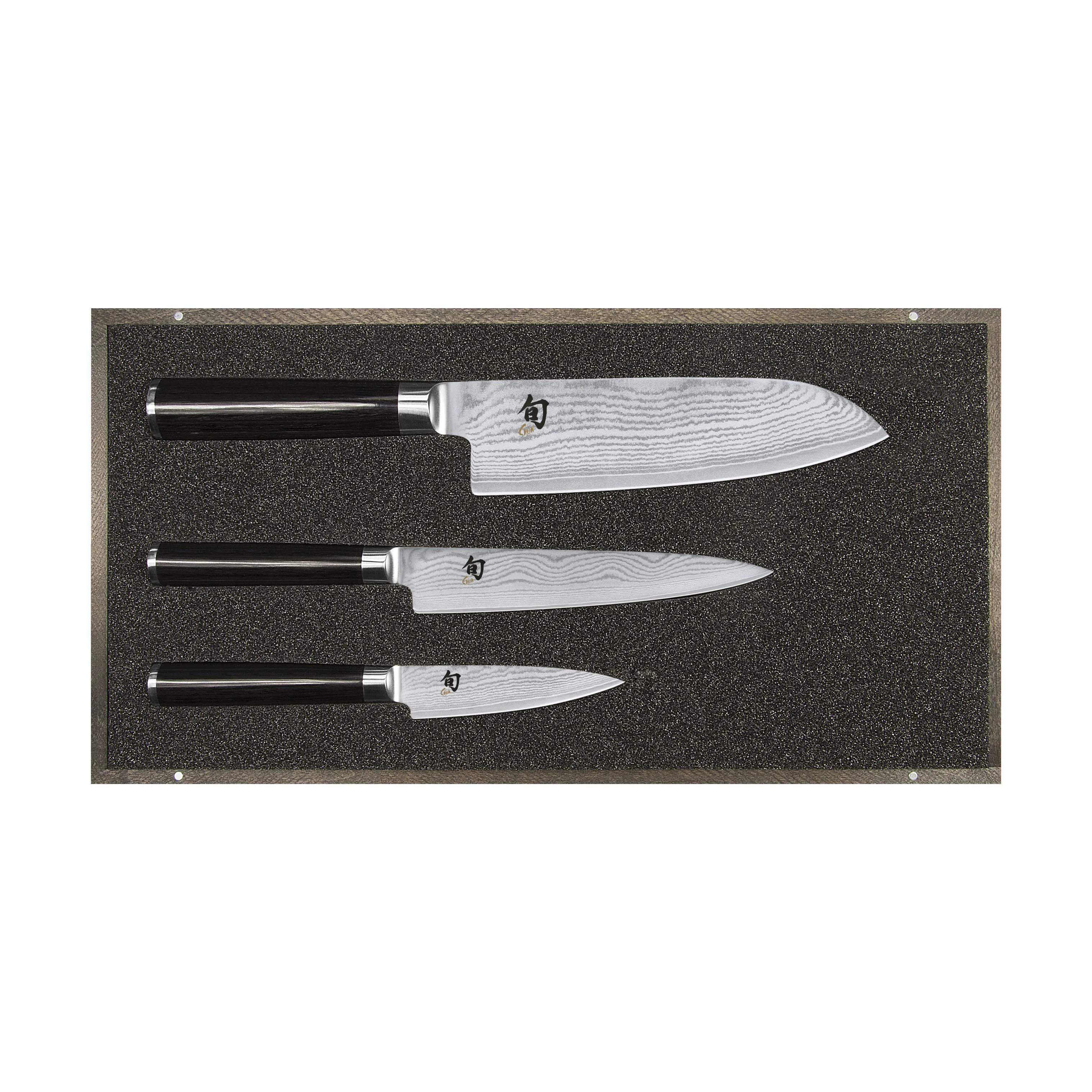 Shun Classic Knivæt - 3 dele, sort/stål, large