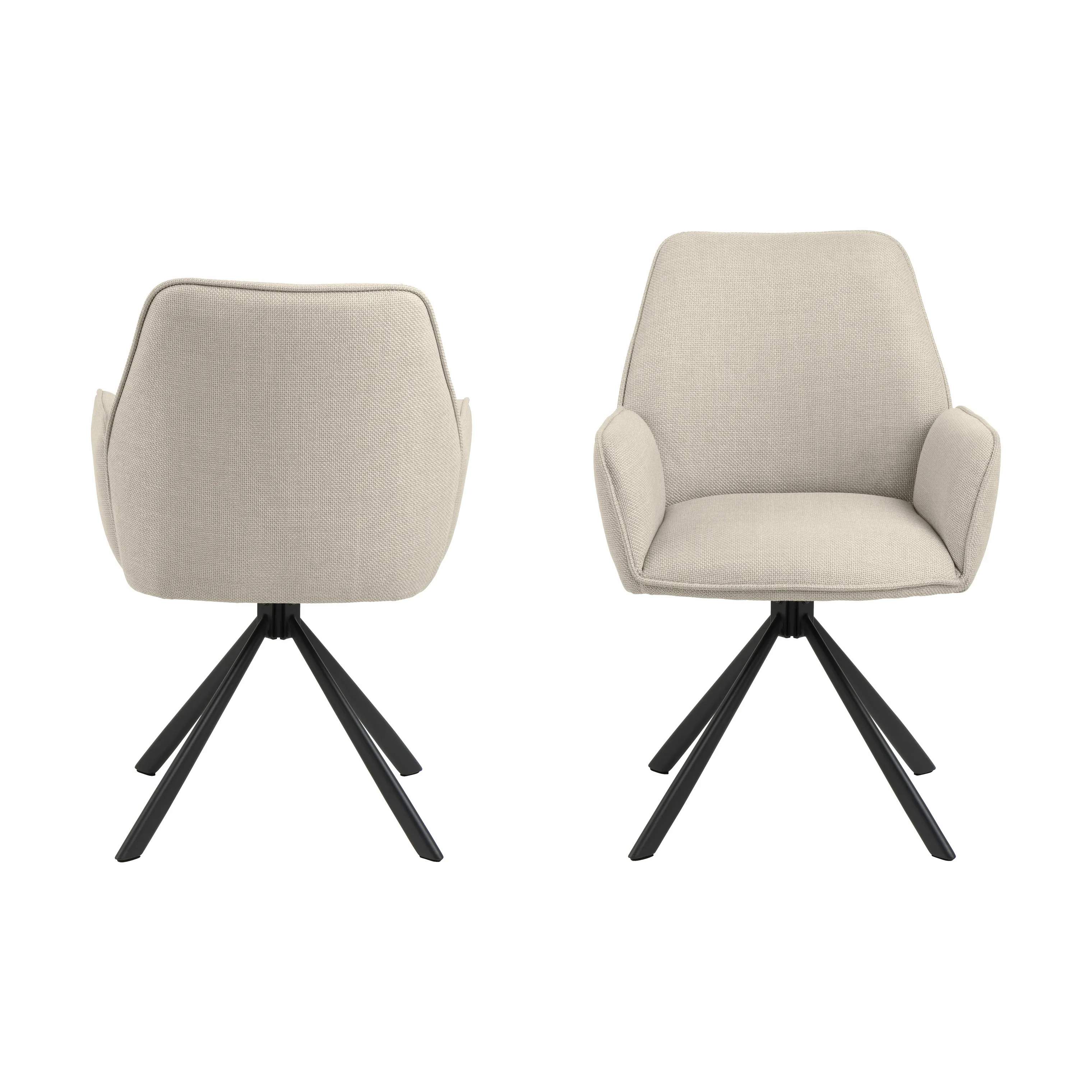 Glenda Spisebordsstol - 2 stk., beige, large