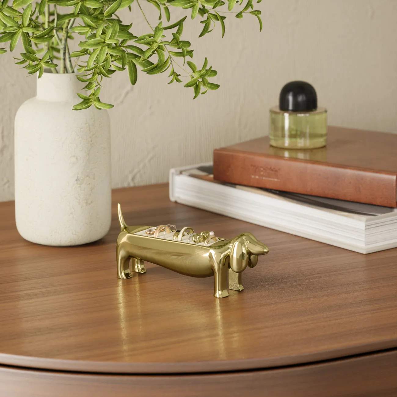 Umbra Småopbevaring Dachsie Smykkeholder i messing, 2