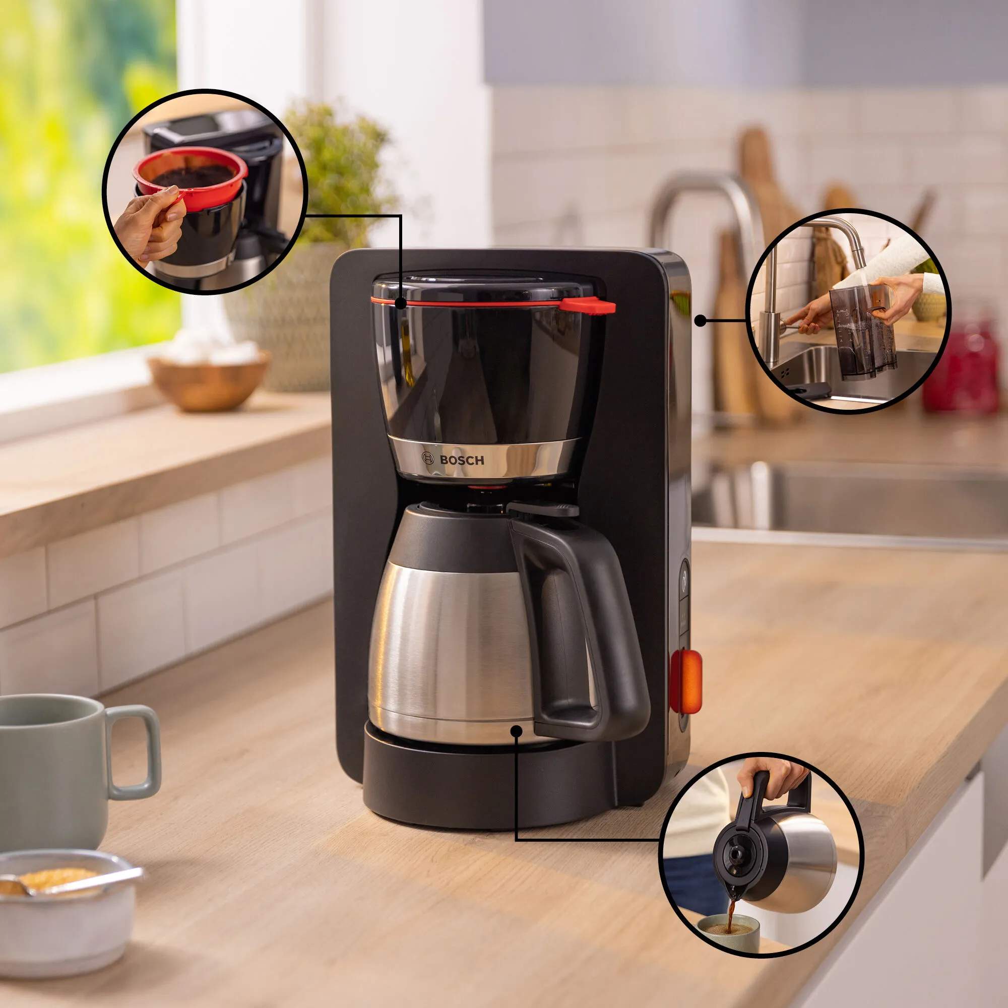 Bosch Kaffemaskiner Mymoment Kaffemaskine i Sort, 5