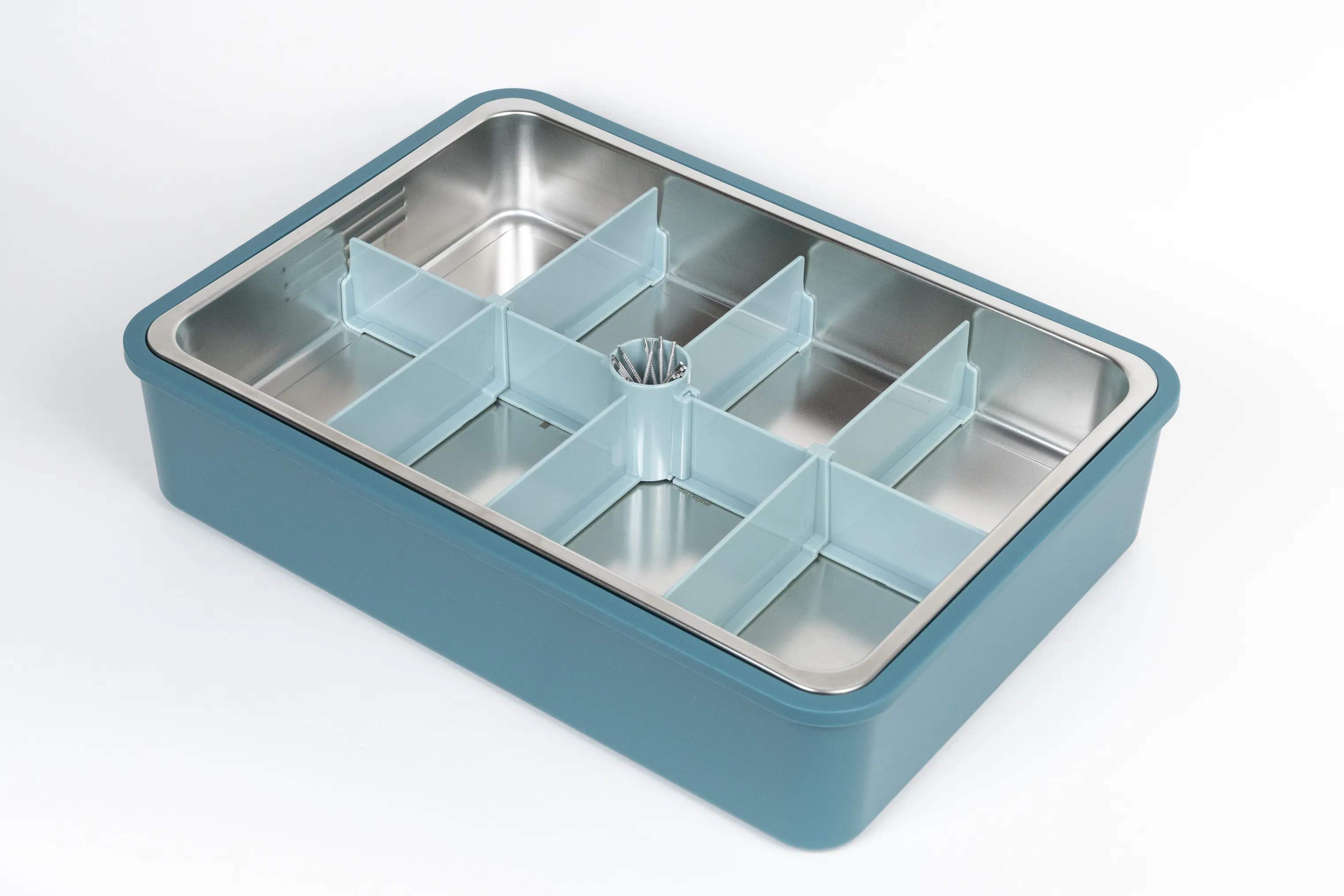 Platterbox Opbevaringsbokse Snack Box Tilbehørssæt - 21 dele i Blågrøn, 5