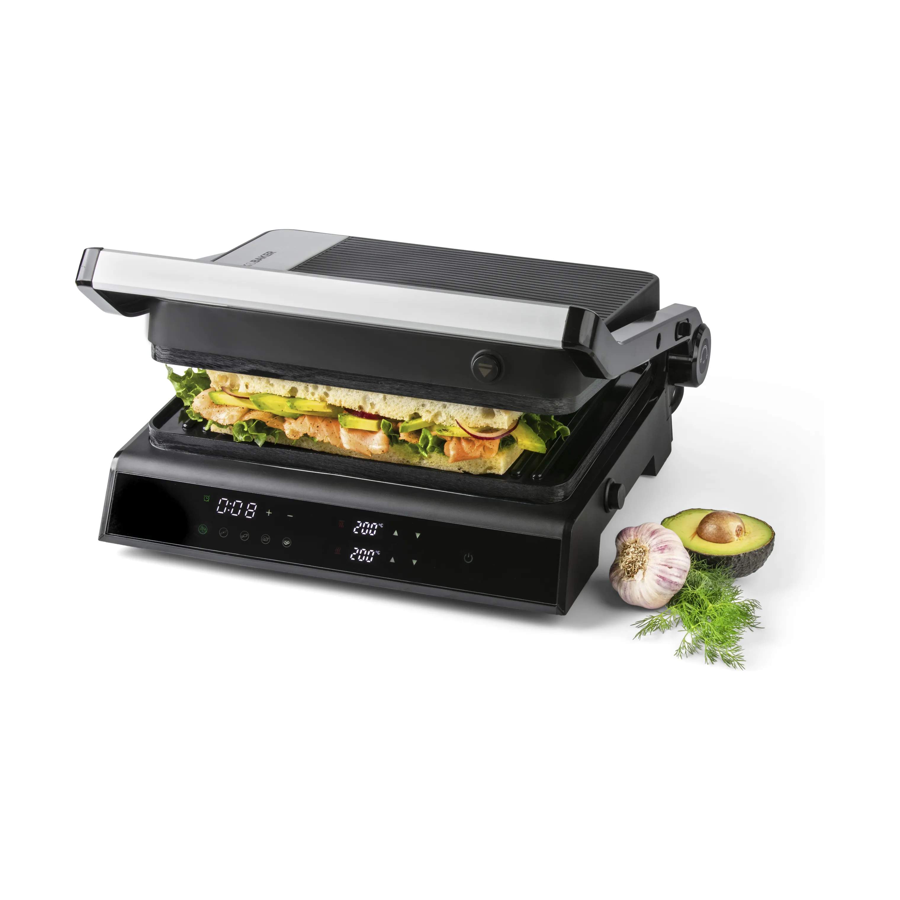 Cook & Baker Bordgrill Paninigrill i Sort, 7