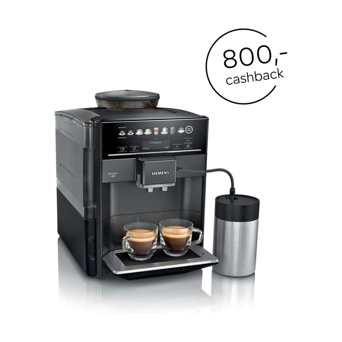 EQ6 Plus Espressomaskine TE653M19RW, sort, large
