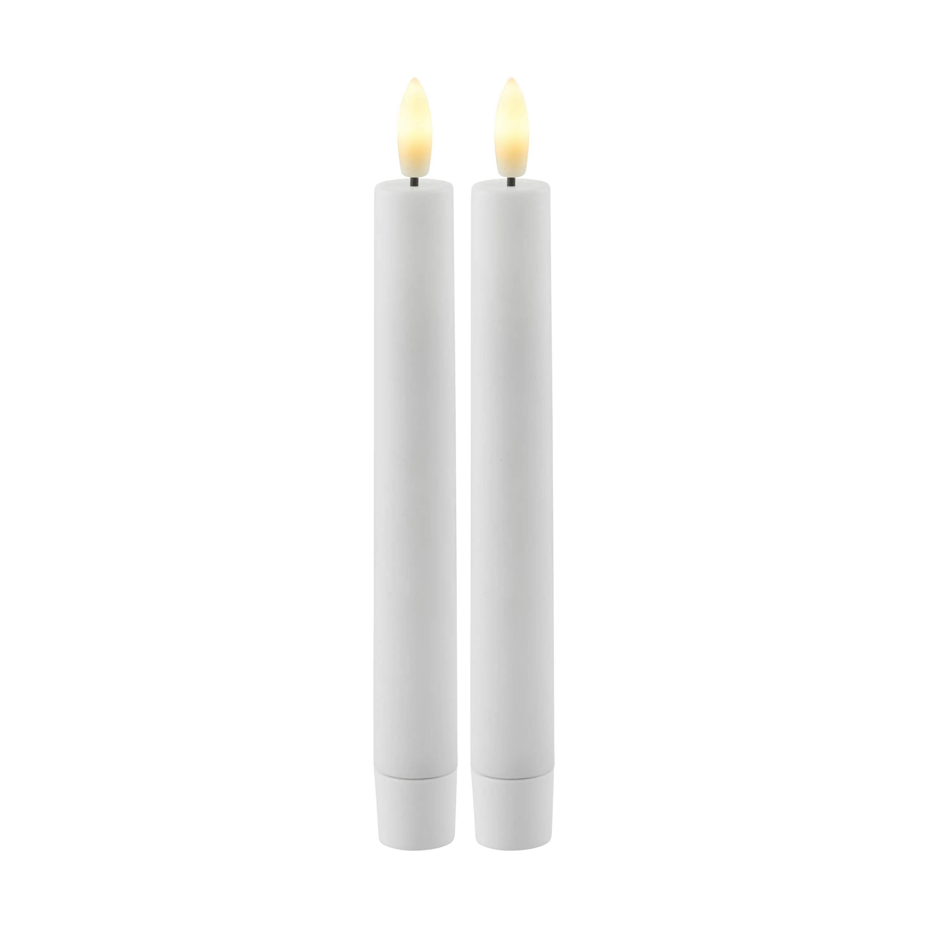 Sirius LED-lys Sille Genopladelig Midi Kronelys - 2 Stk. i Hvid, 20 cm, 1