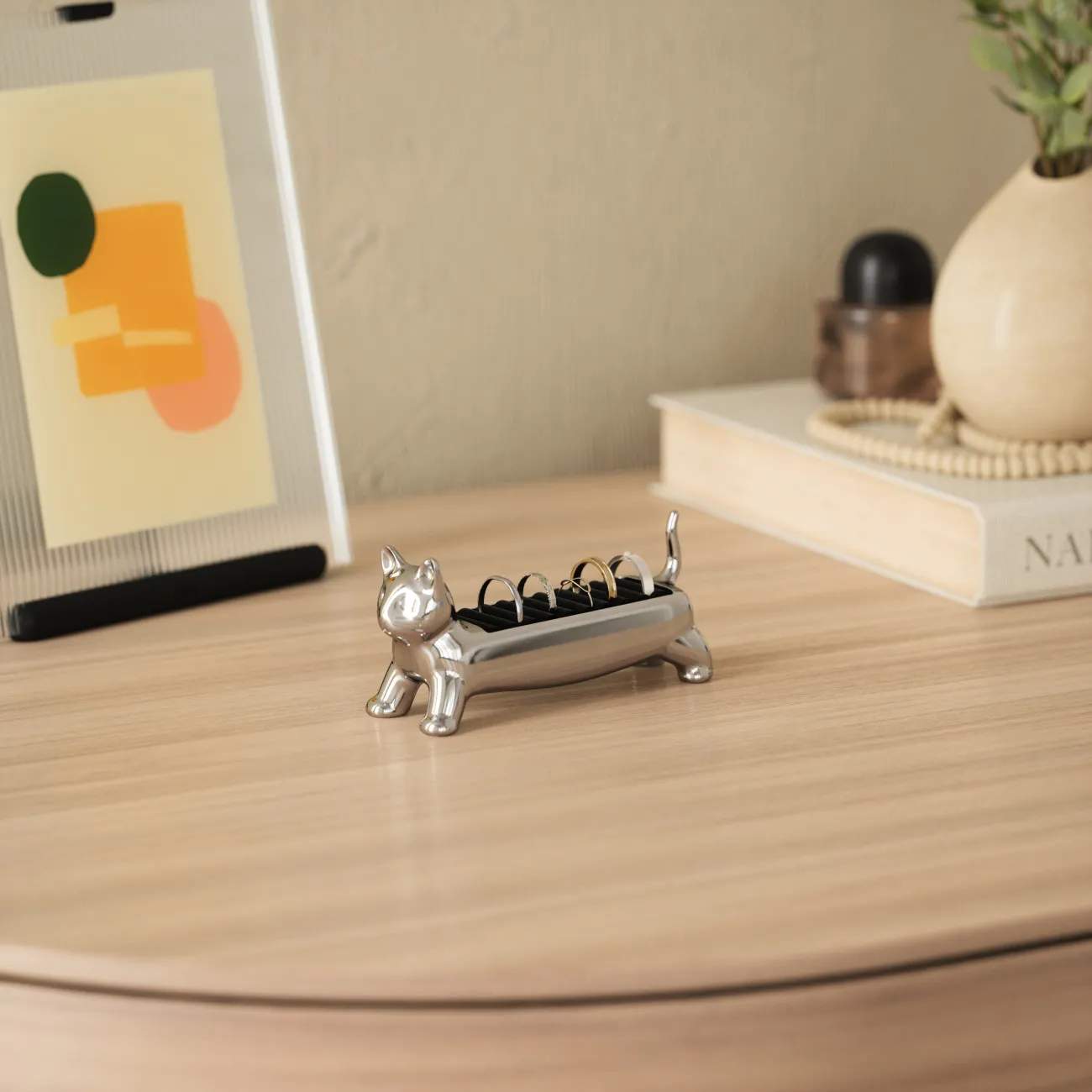 Umbra Småopbevaring Alicat Smykkeholder i chrome, 5