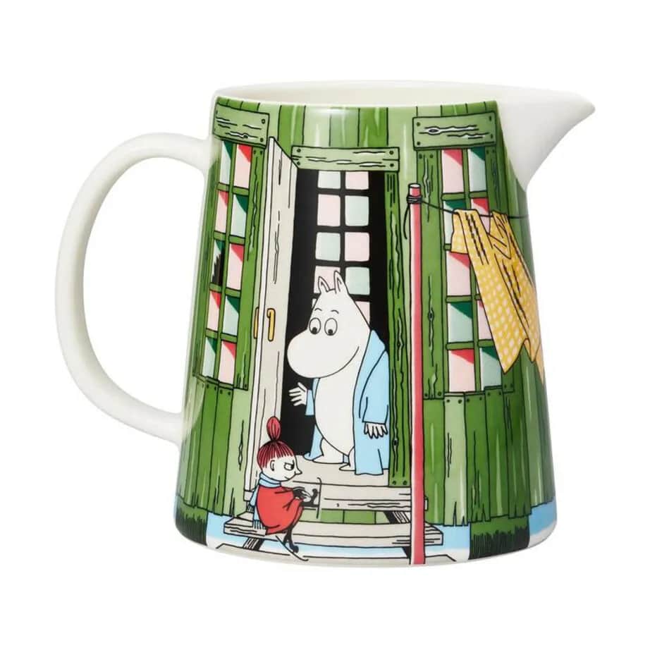 Moomin Arabia Serveringskander Moomin special Kande - Badehuset i Grøn, 1 L, 4