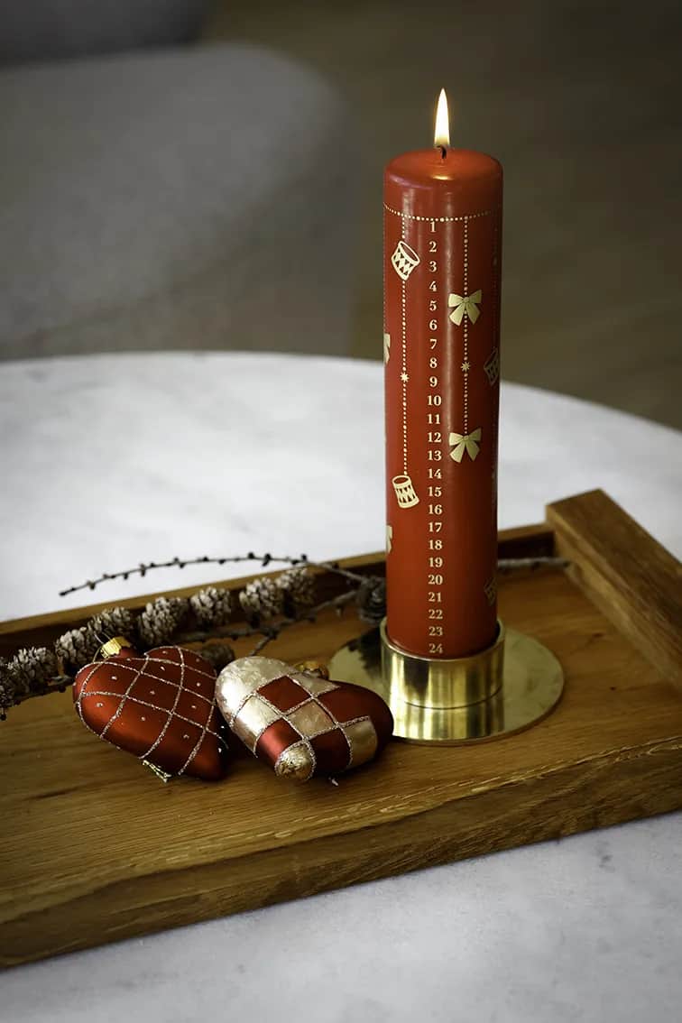 CASA Living Jule- og adventsstager Kalenderstage i Guldfarvet, 3