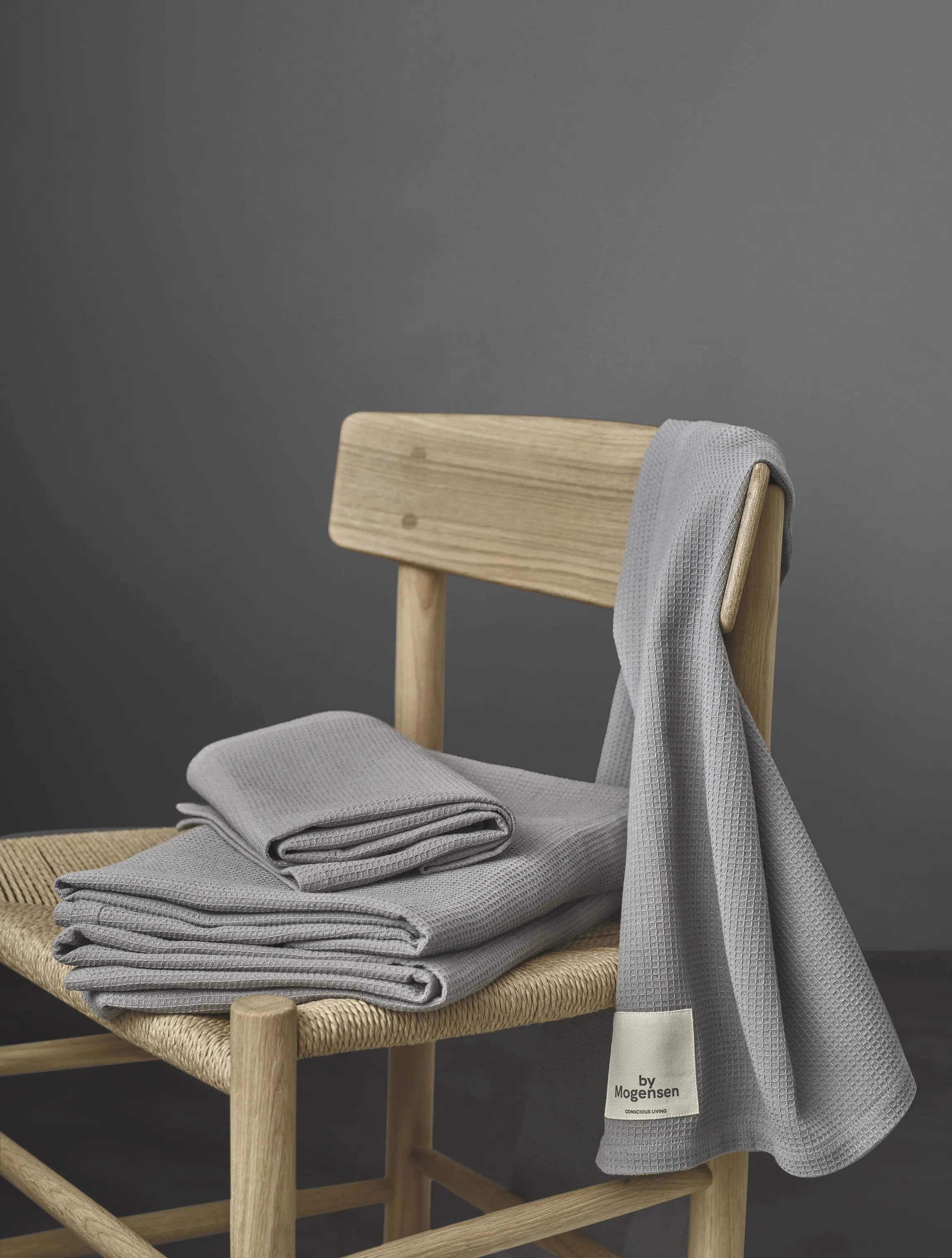 By Mogensen Håndklæder Grey Waffle Håndklæde i B70 x L140 cm, 3