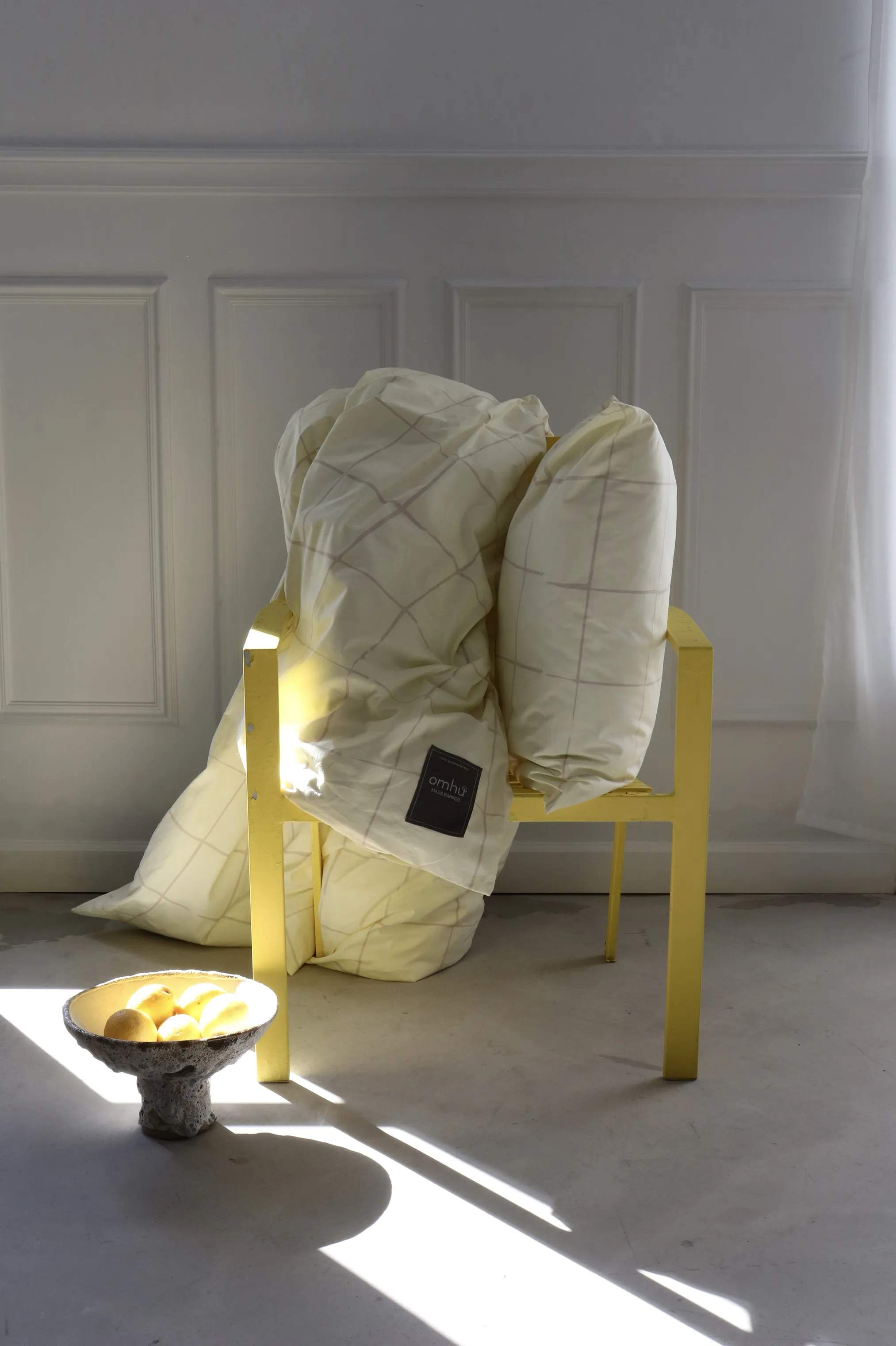 omhu x Mads Barfod Sengetøj Wave Grid Sengetøj i Vanilje, B140 x L200 cm, 1