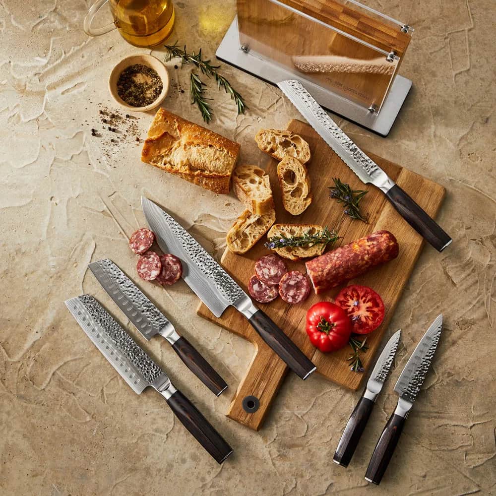 THE CUSTOM CHEF™ Knivblokke med knive Cuisine::pro® Damashiro® EMPEROR Cuisine::pro Damashiro EMPEROR Shi Knivblok - 7 dele i Brun/klar, 3
