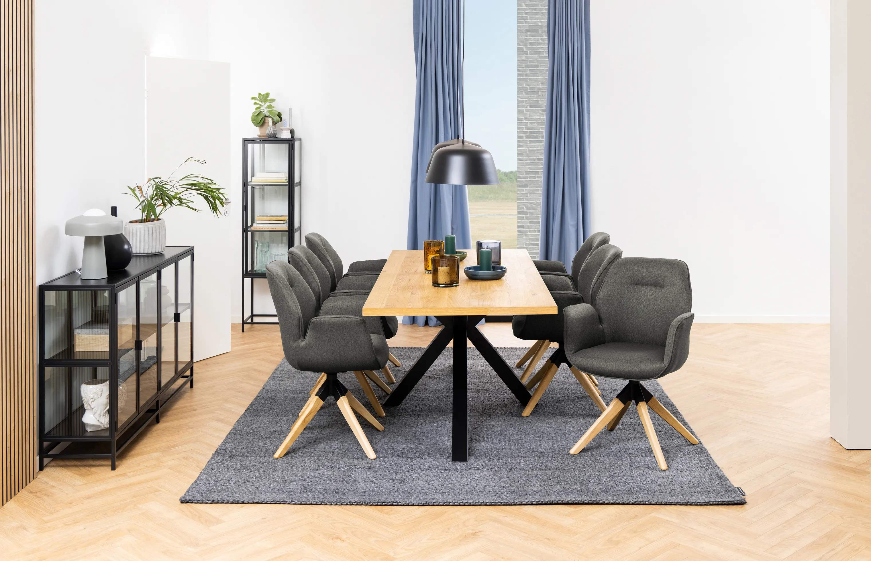 CASA Living Spiseborde Heaven Spisebord i Vild eg/sort, H75,5 x B220 x L90 cm, 2
