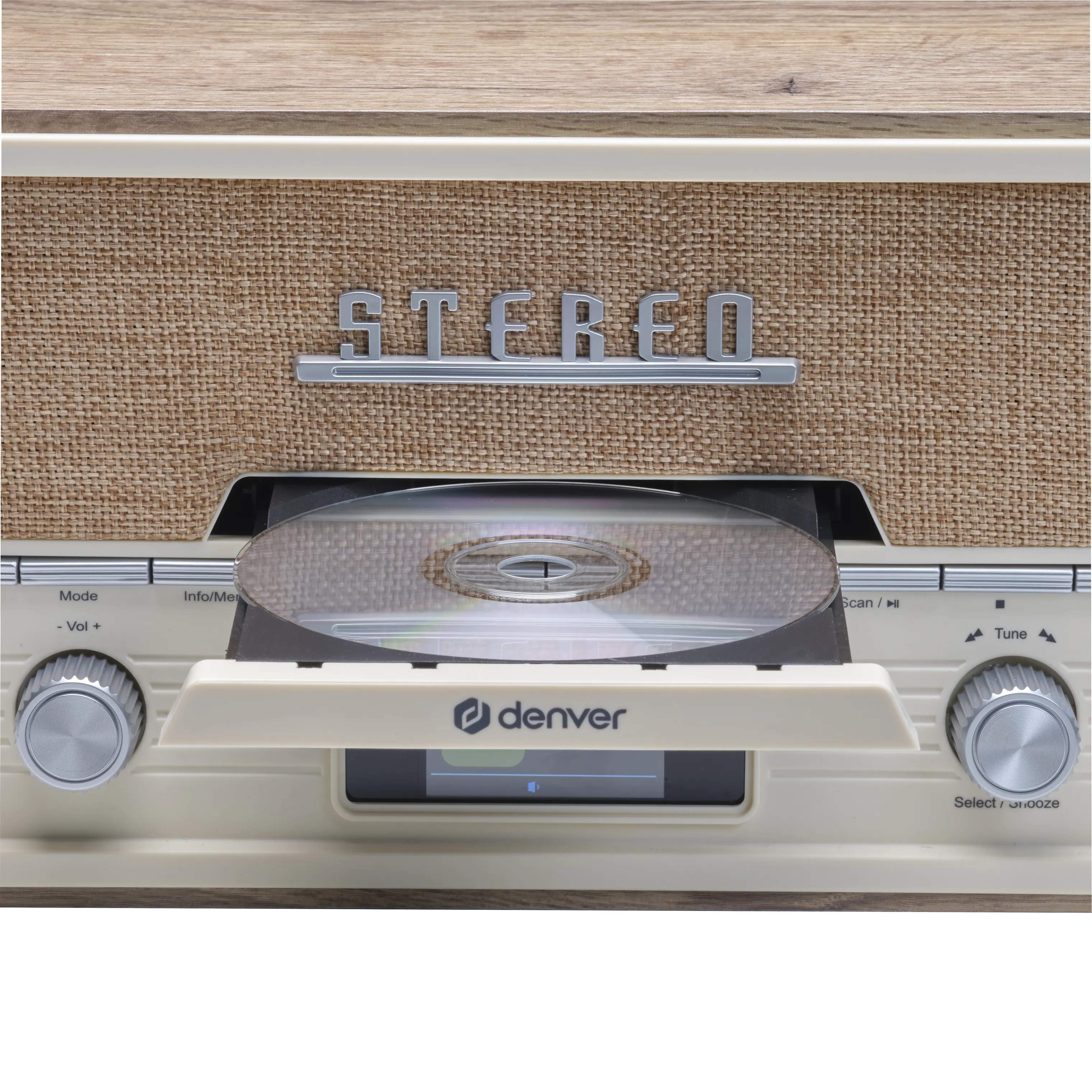 Denver Højtalere Retro Anlæg MDA-525LW i Natur, 2