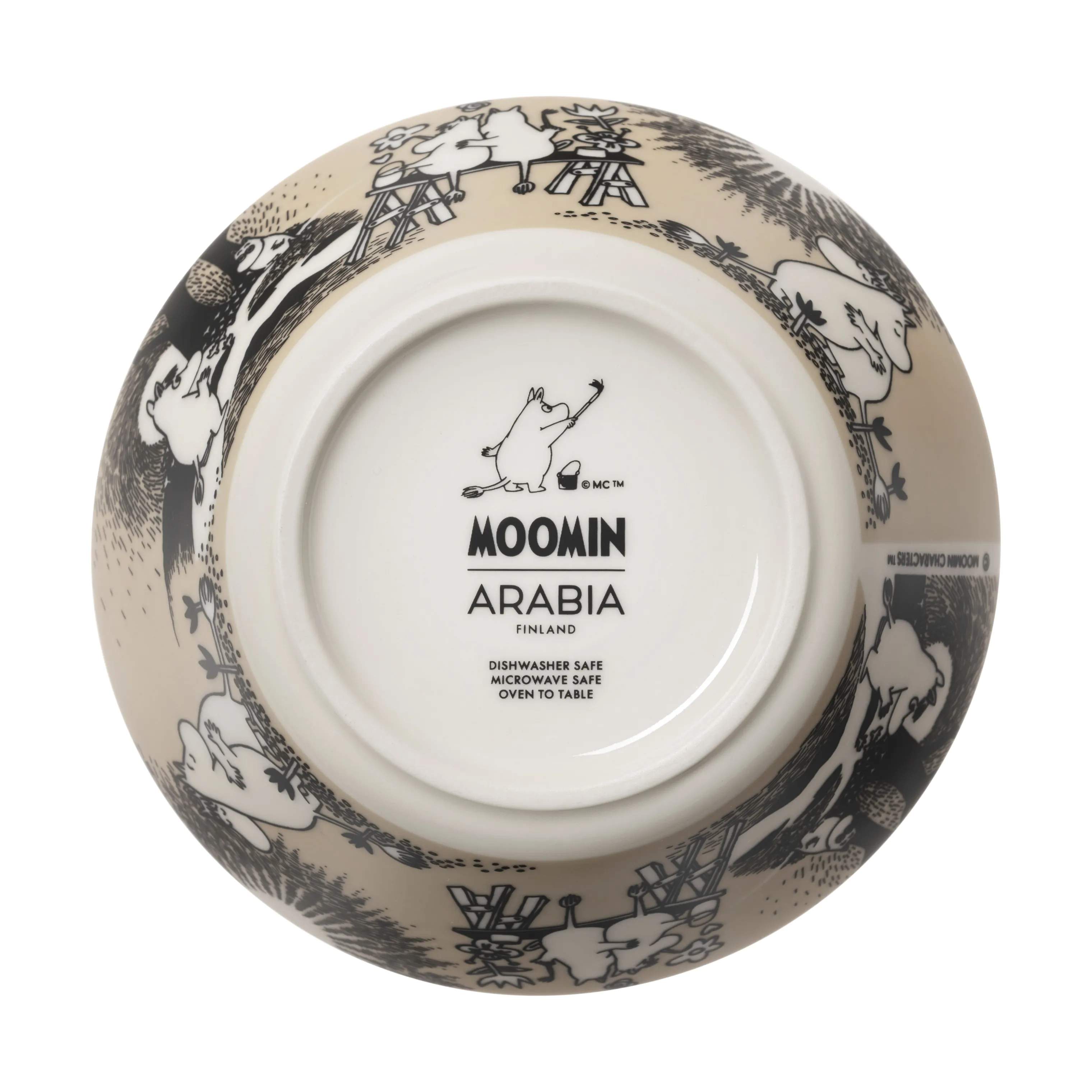 Moomin Arabia Dybe tallerkener og suppeskåle Kærlighed beige Love Beige Skål i Beige, 3
