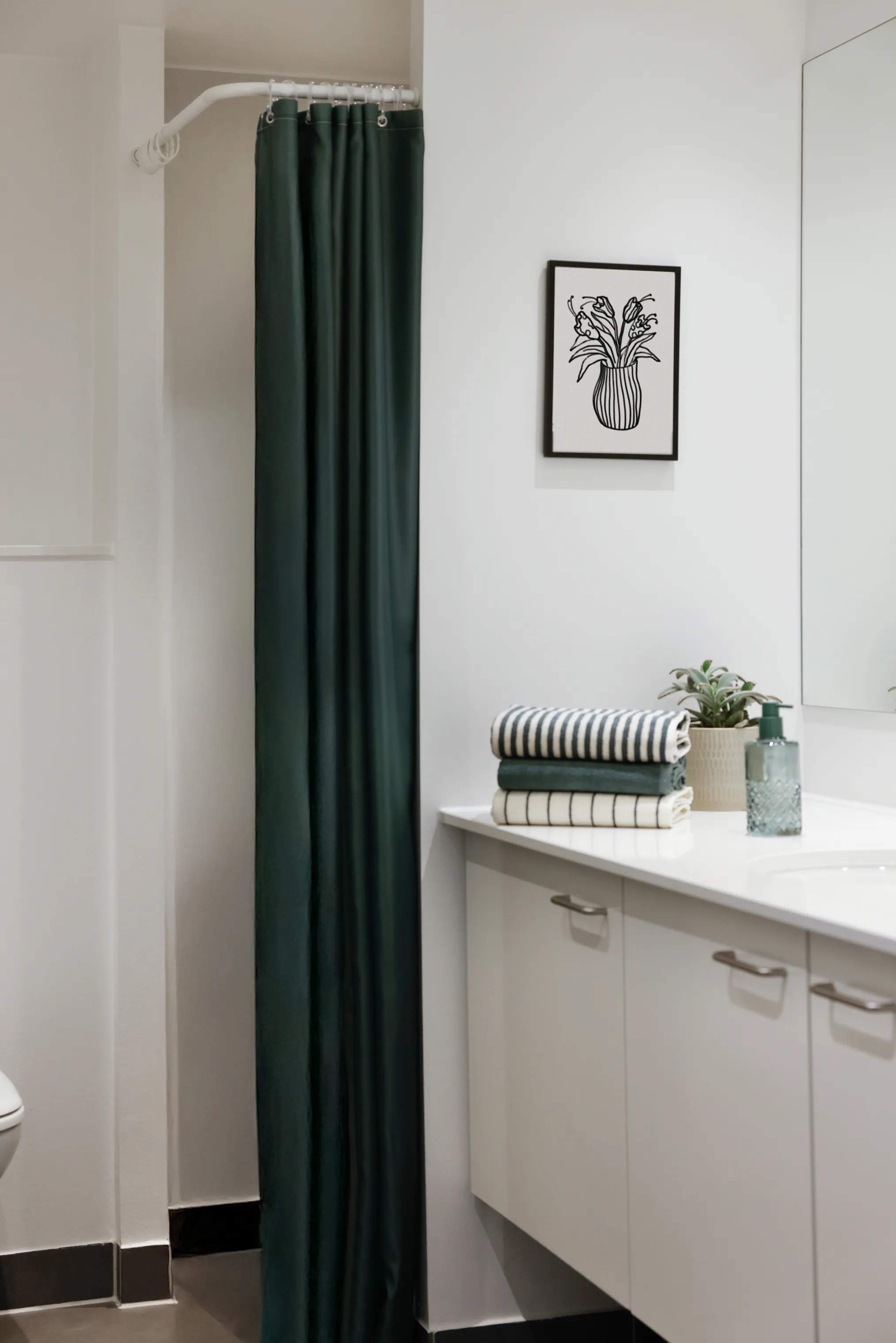 CASA Living Badeforhæng Badeforhæng i Grøn, 2