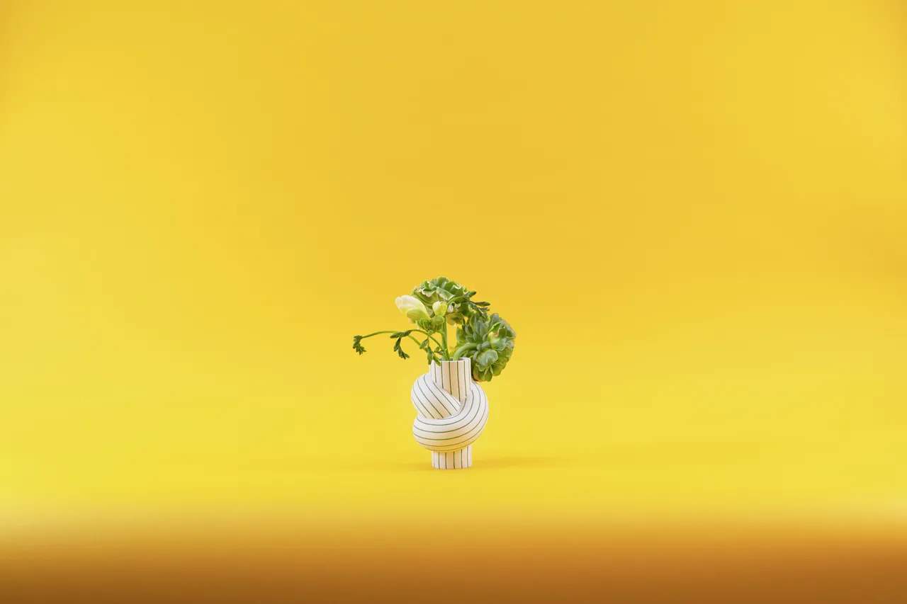 Rosenthal Vaser Node Stripes Vase i Stripes Grøn, 11,7 cm, 2