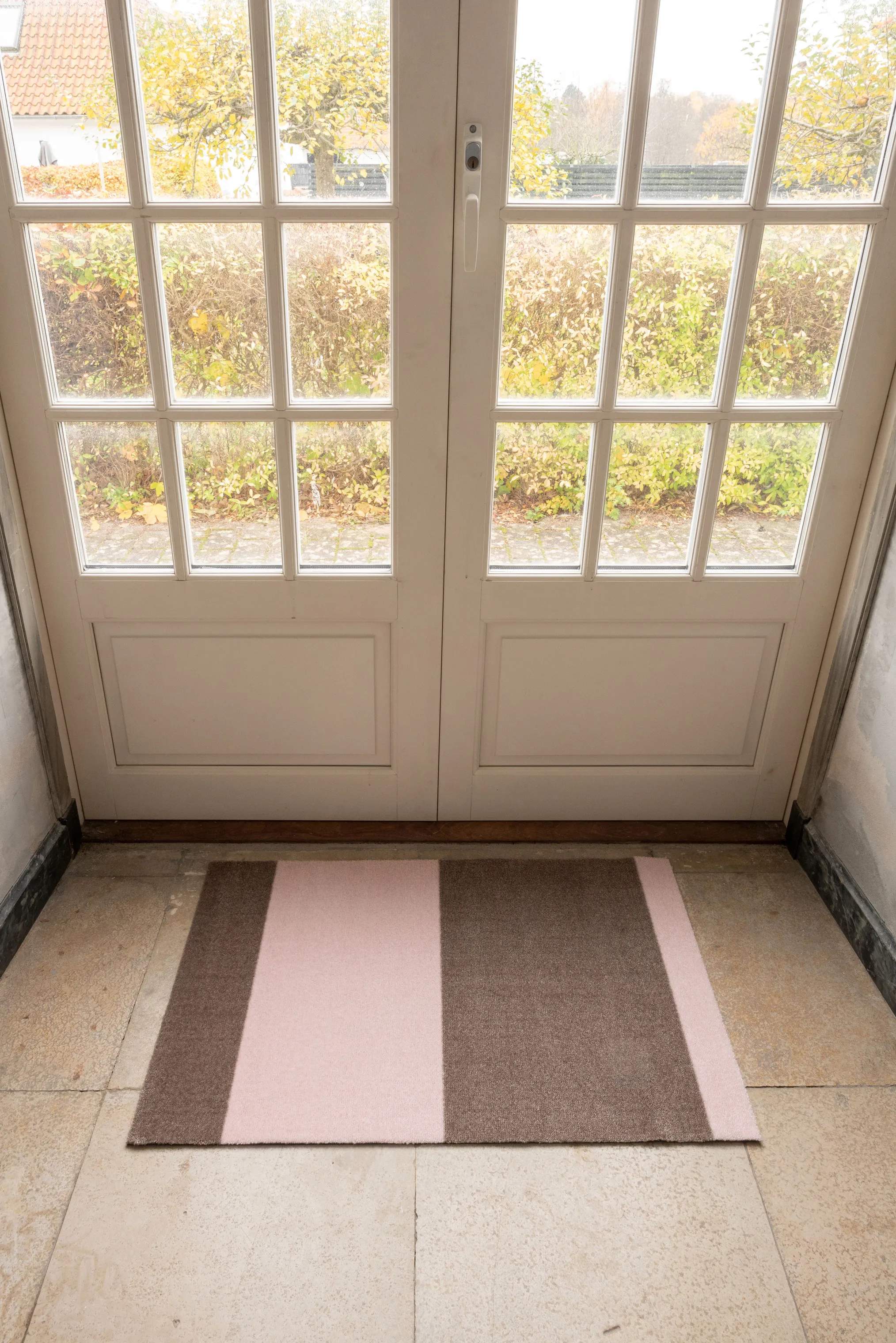 Tica Copenhagen Dørmåtter Stripes Horisontal Gulvmåtte i sand/rosa, B60 x L90 cm, 2