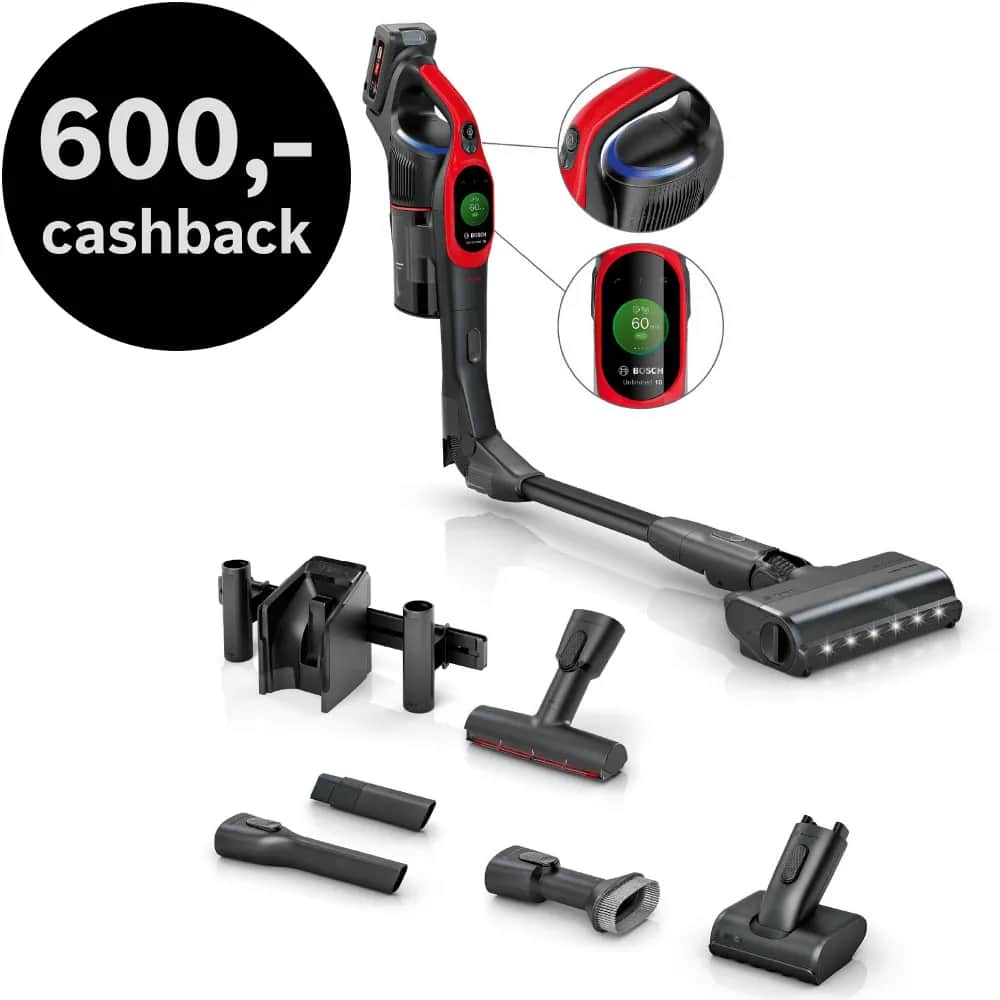 Bosch Støvsugere 2-i-1 Støvsuger Unlimited 10 ProAnimal i Rød, 1