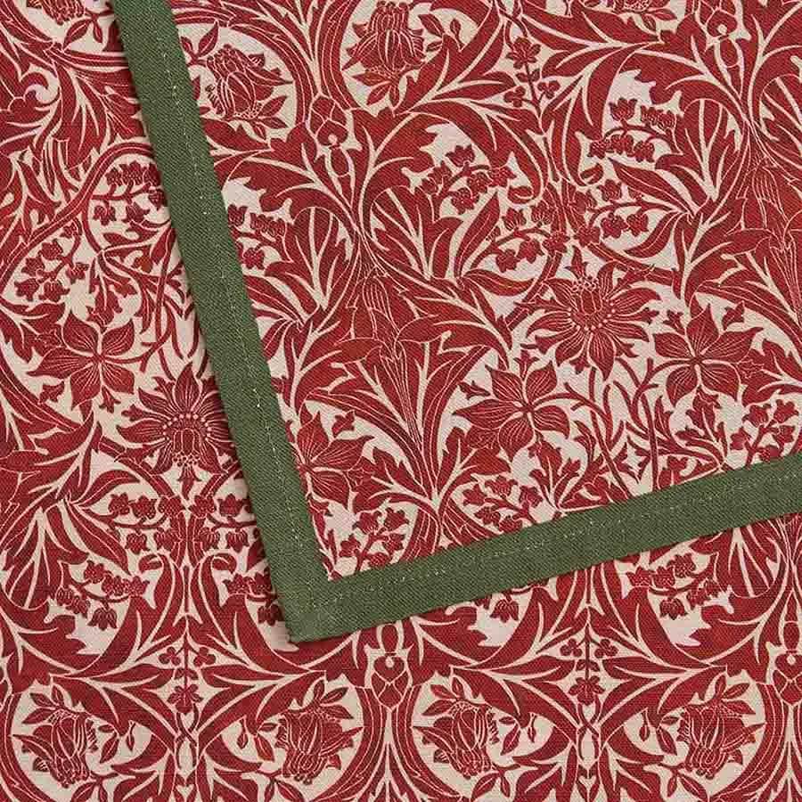 Spode Duge Morris & Co. Bordløber i Rød/grøn/hvid, 2