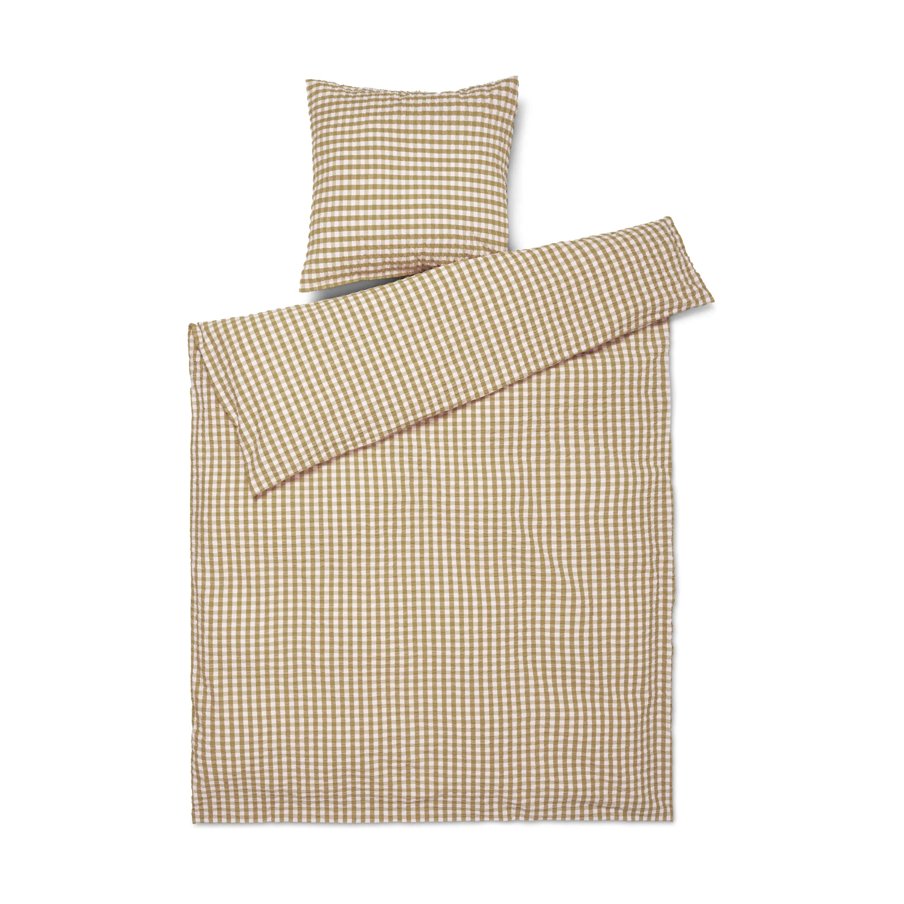 Juna Sengetøj Bæk&Bølge Sengetøj i Karamel/Off-White, B140 x L220 cm, 1