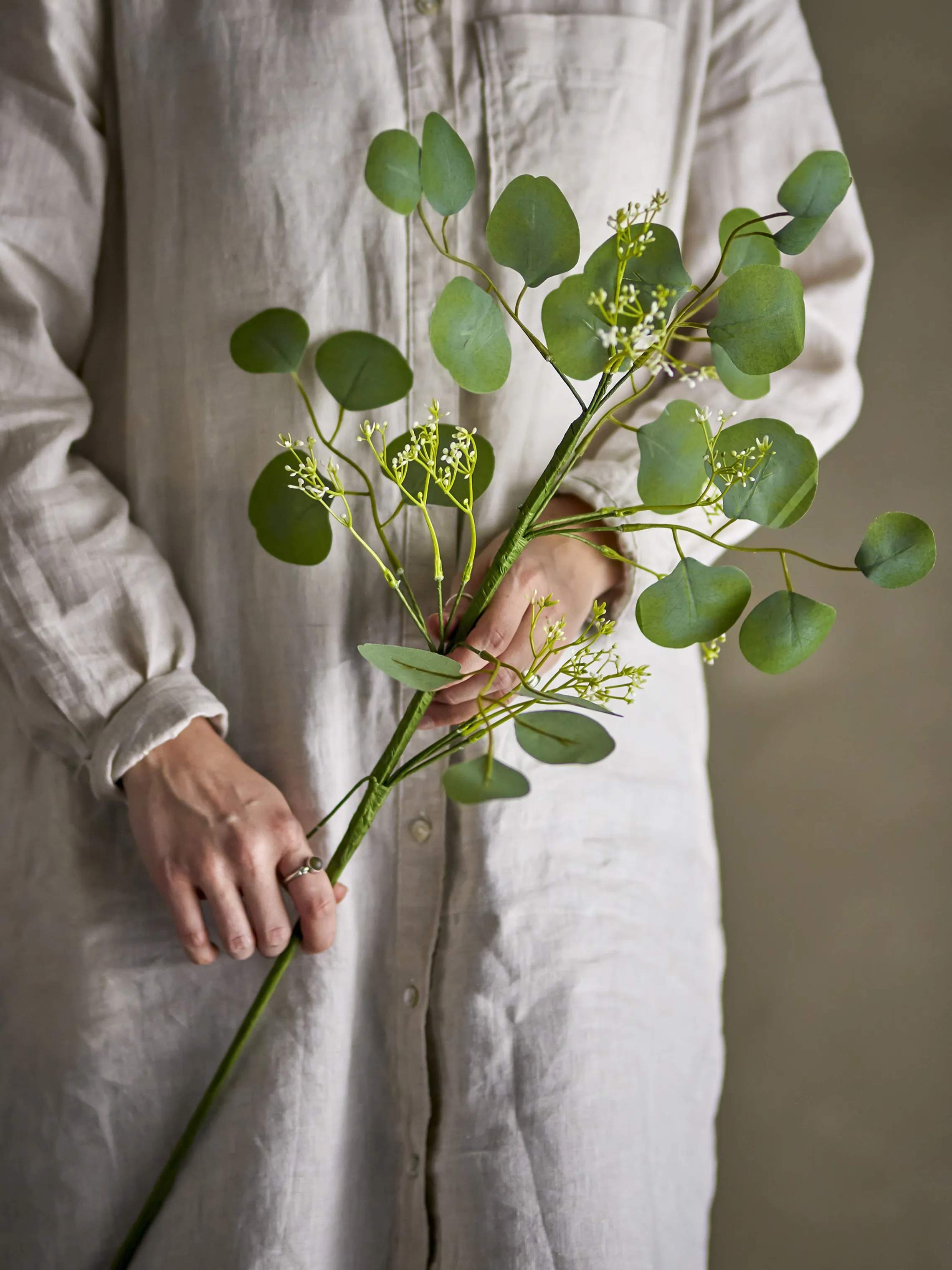 Bloomingville Kunstige blomster Kunstig blomst - Eucalyptus stilk i 82 cm, 2