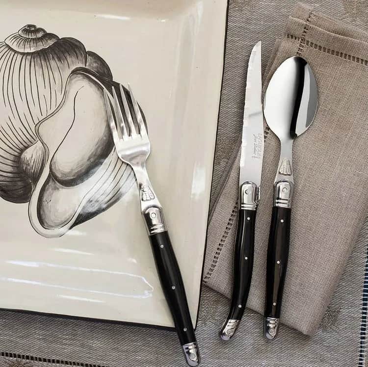 Jean Dubost Bordknive Laguiole Kniv i Sort, 2
