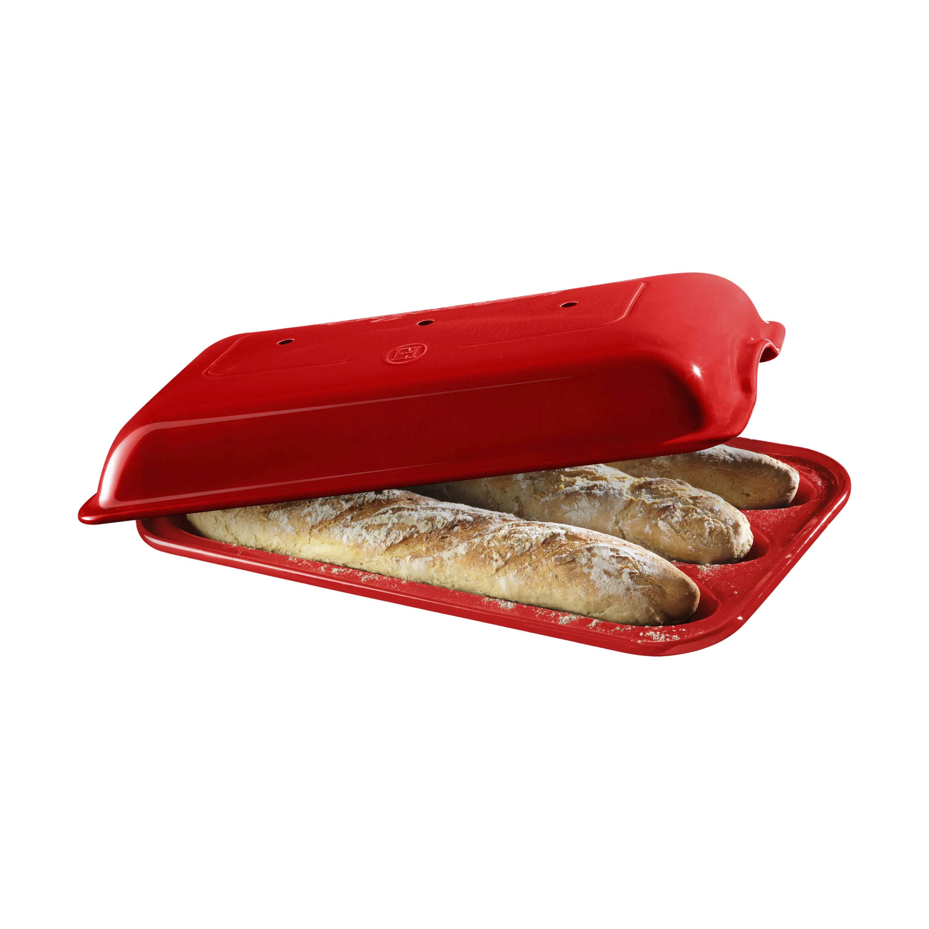 Emile Henry Rugbrødsforme og brødforme Emily Henry Baguette form i rød, 1