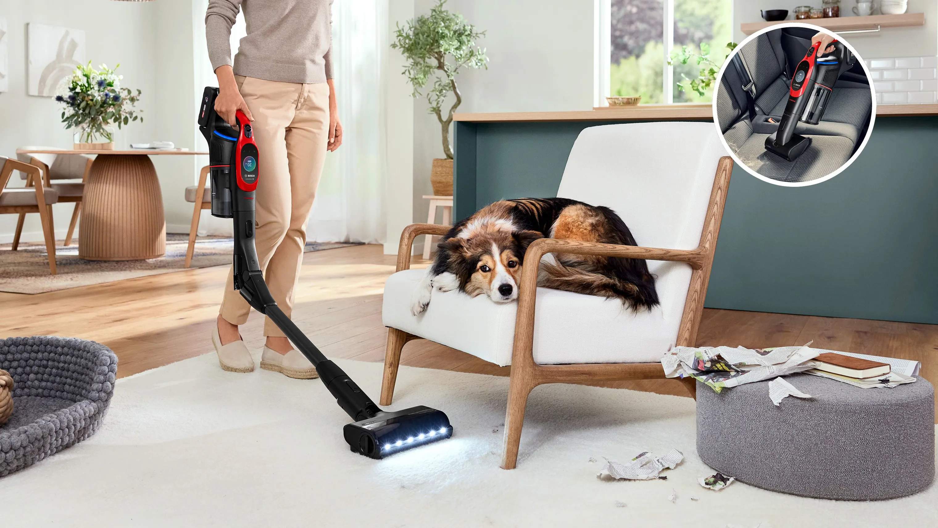 Bosch Støvsugere 2-i-1 Støvsuger Unlimited 10 ProAnimal i Rød, 5
