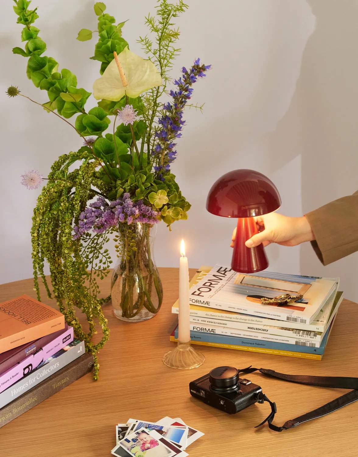 Hübsch Bordlamper Mush Bordlampe i Rød 2, 3