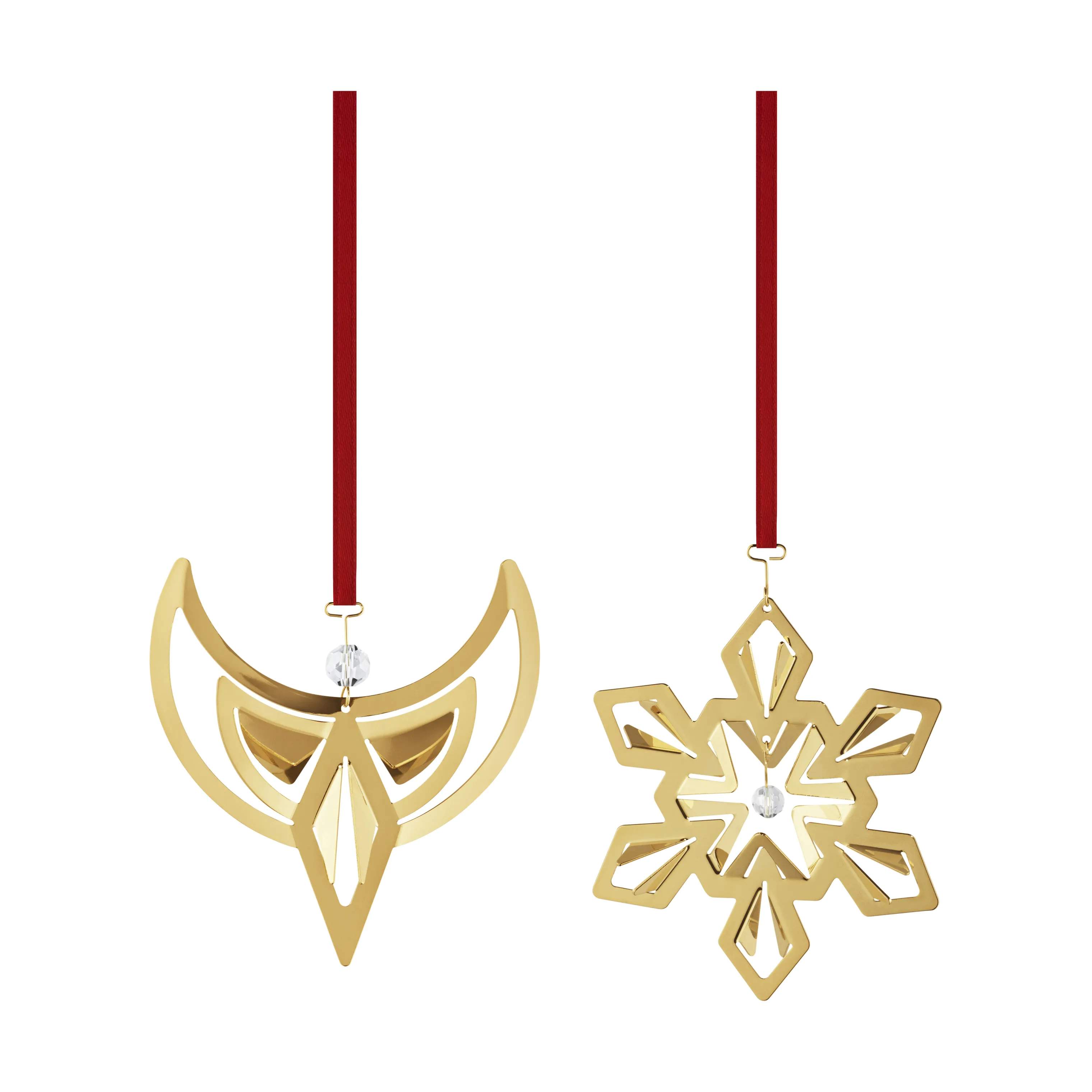 CC 2024 Juleornament - 2 stk, guld, large