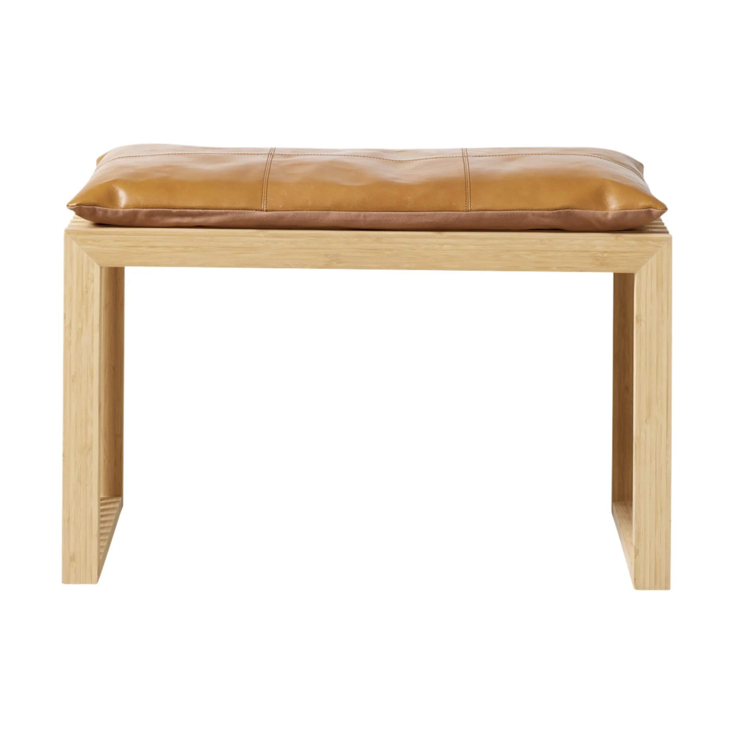 cinas Skamler Rib Bænk inkl. brun hynde i Bambus/brun, 73 cm, 4