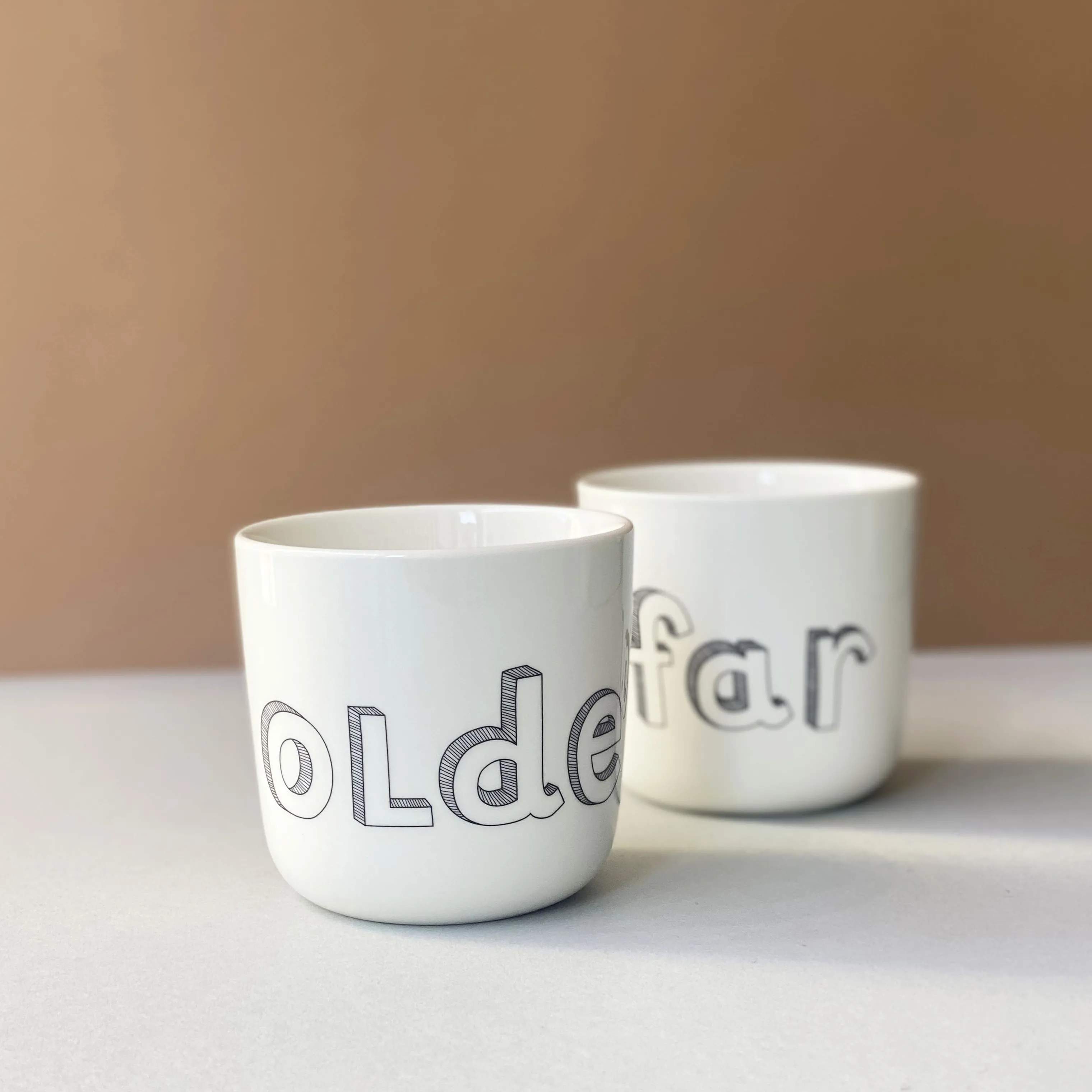 Liebe Krus og kopper med hank Kop - Oldefar i Oldefar, 2