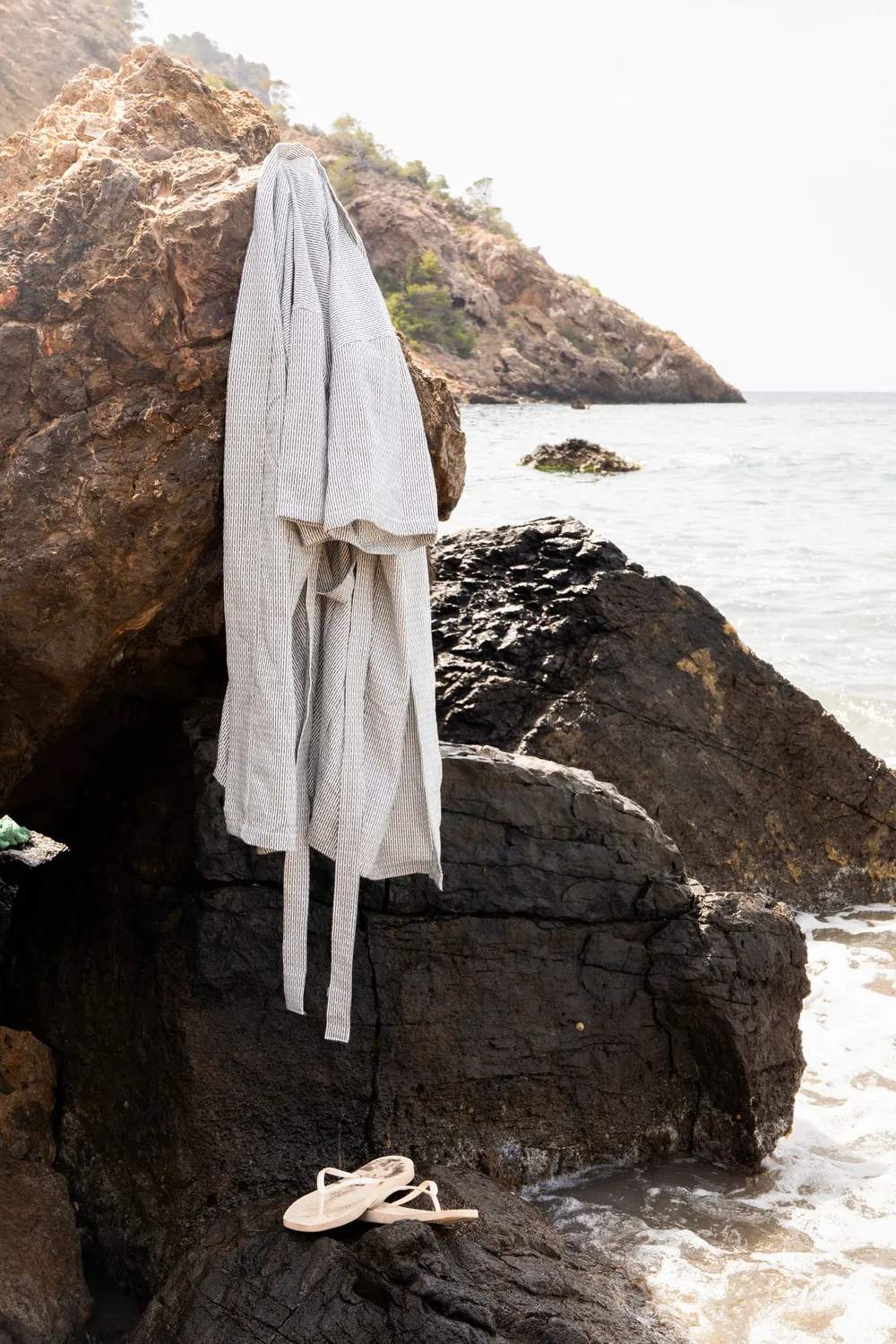 The Organic Company Morgenkåber Wellness Badekåbe i 180 Morning grey, S/M, 2