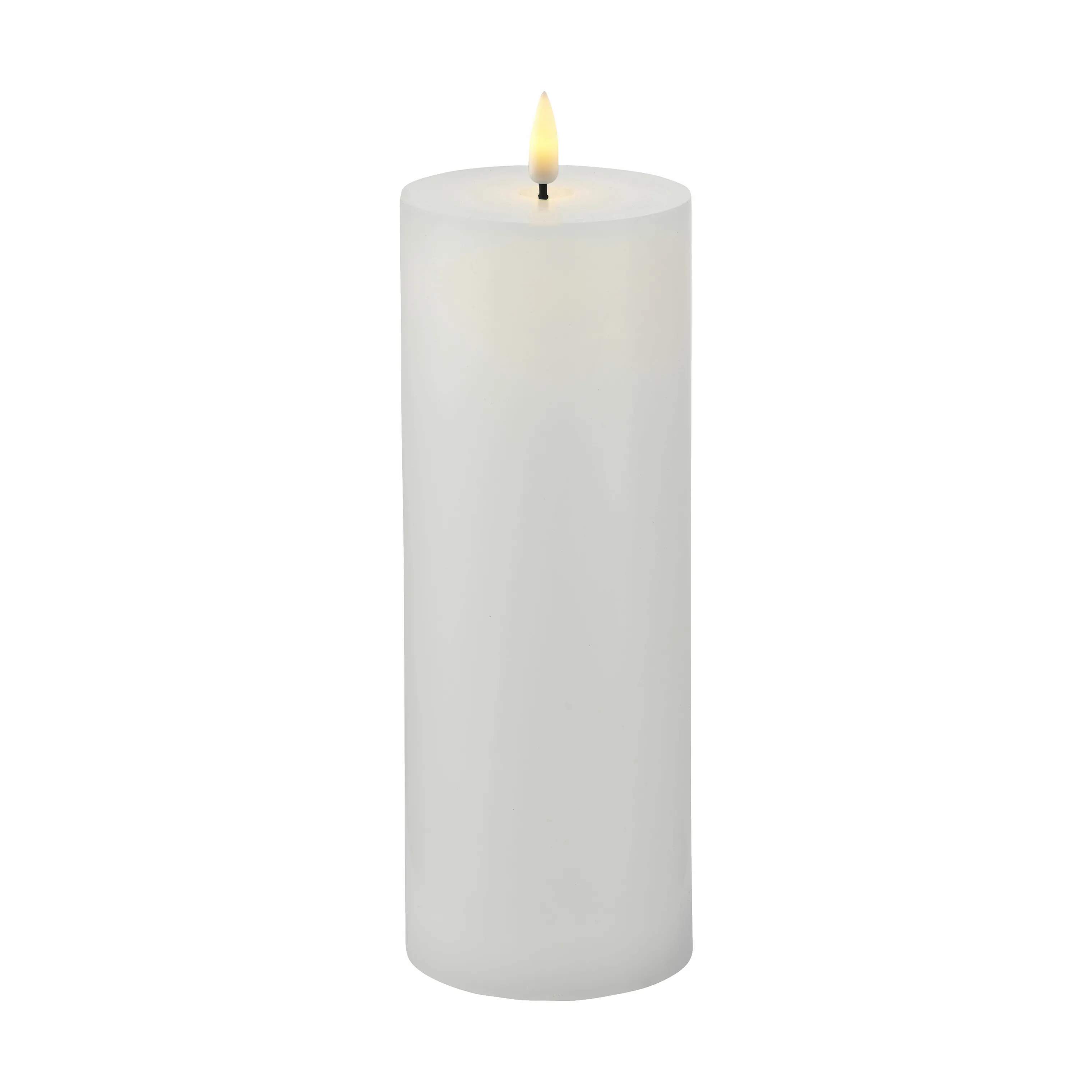 Sirius LED-lys Sille Genopladelig LED Bloklys i Hvid, H20 x Ø7,5 cm, 1