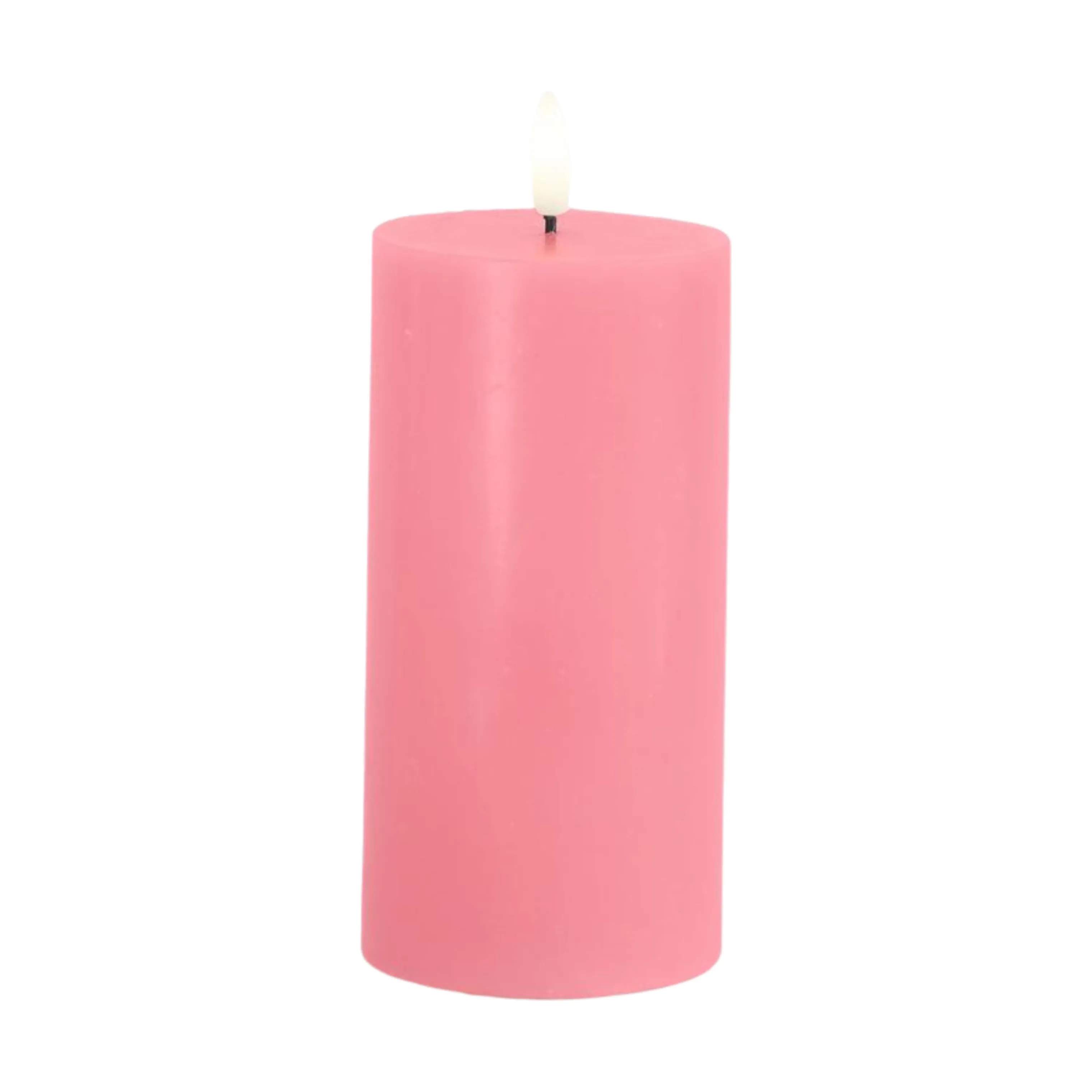 Sirius LED-lys Sille LED Bloklys i Old Rose, H15 x Ø7,5 cm, 1