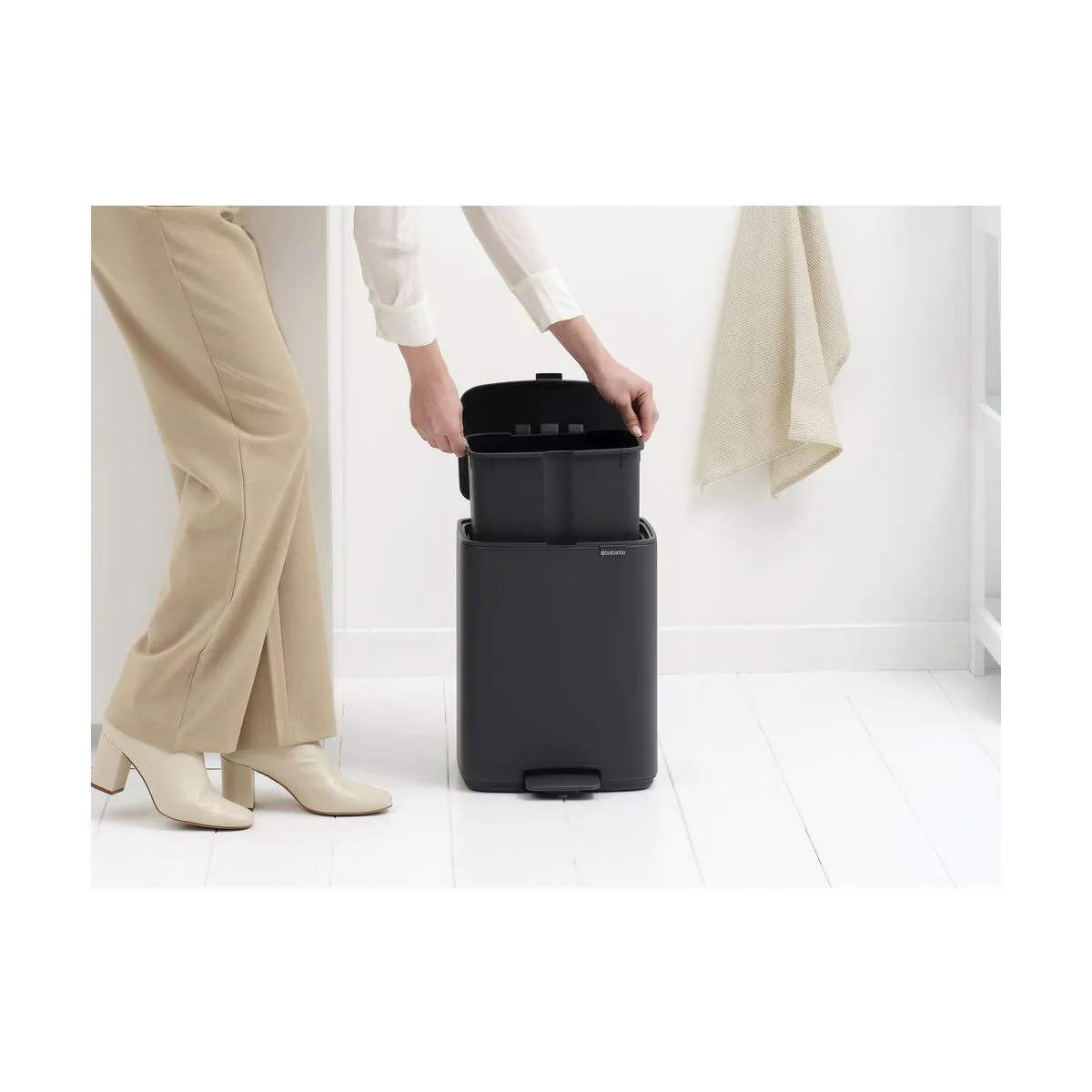 Brabantia Pedalspande Bo Pedalspand i Grå, 12 L, 5
