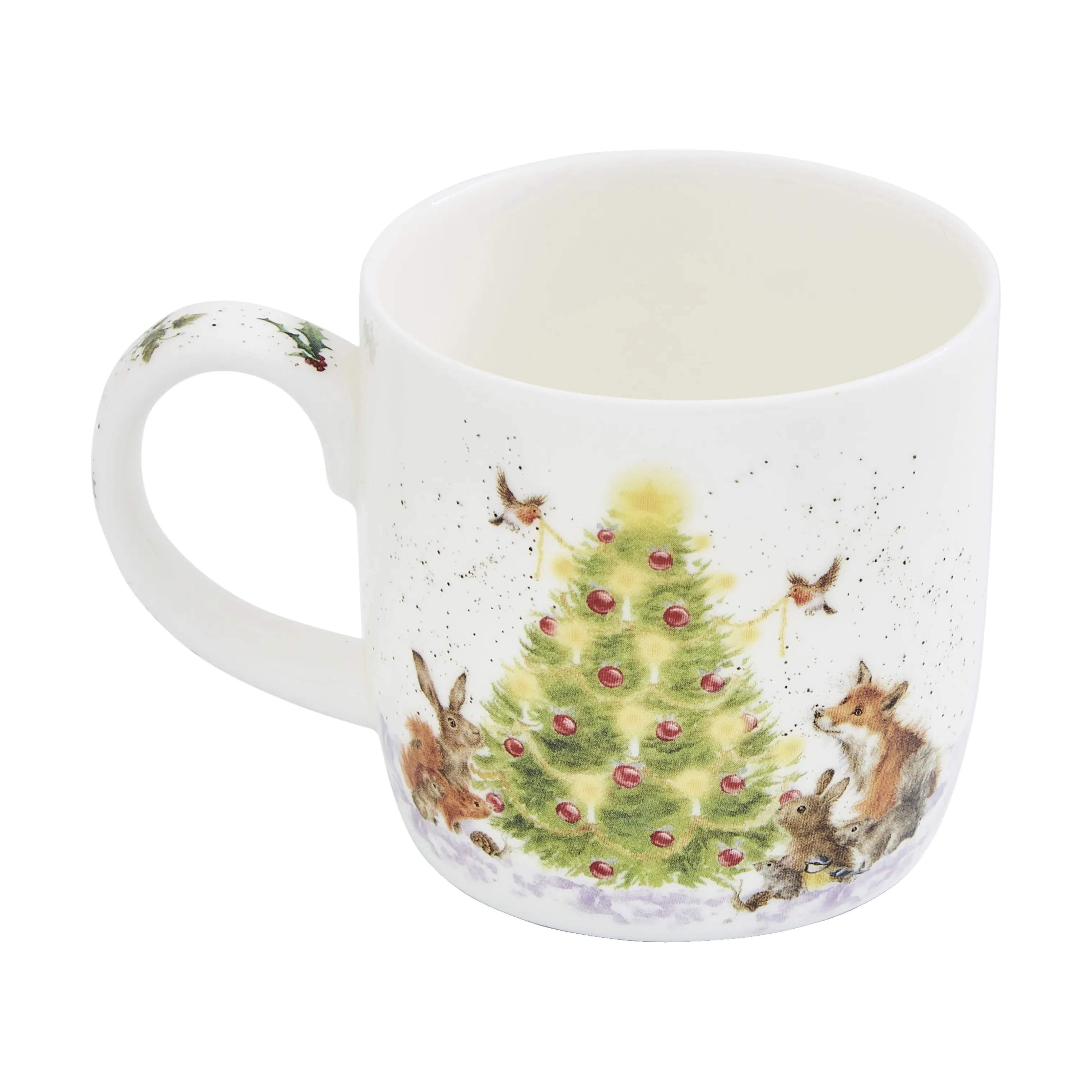 Royal Worcester Krus og kopper med hank Wrendale Krus - Oh christmas tre i Juletræ, 3
