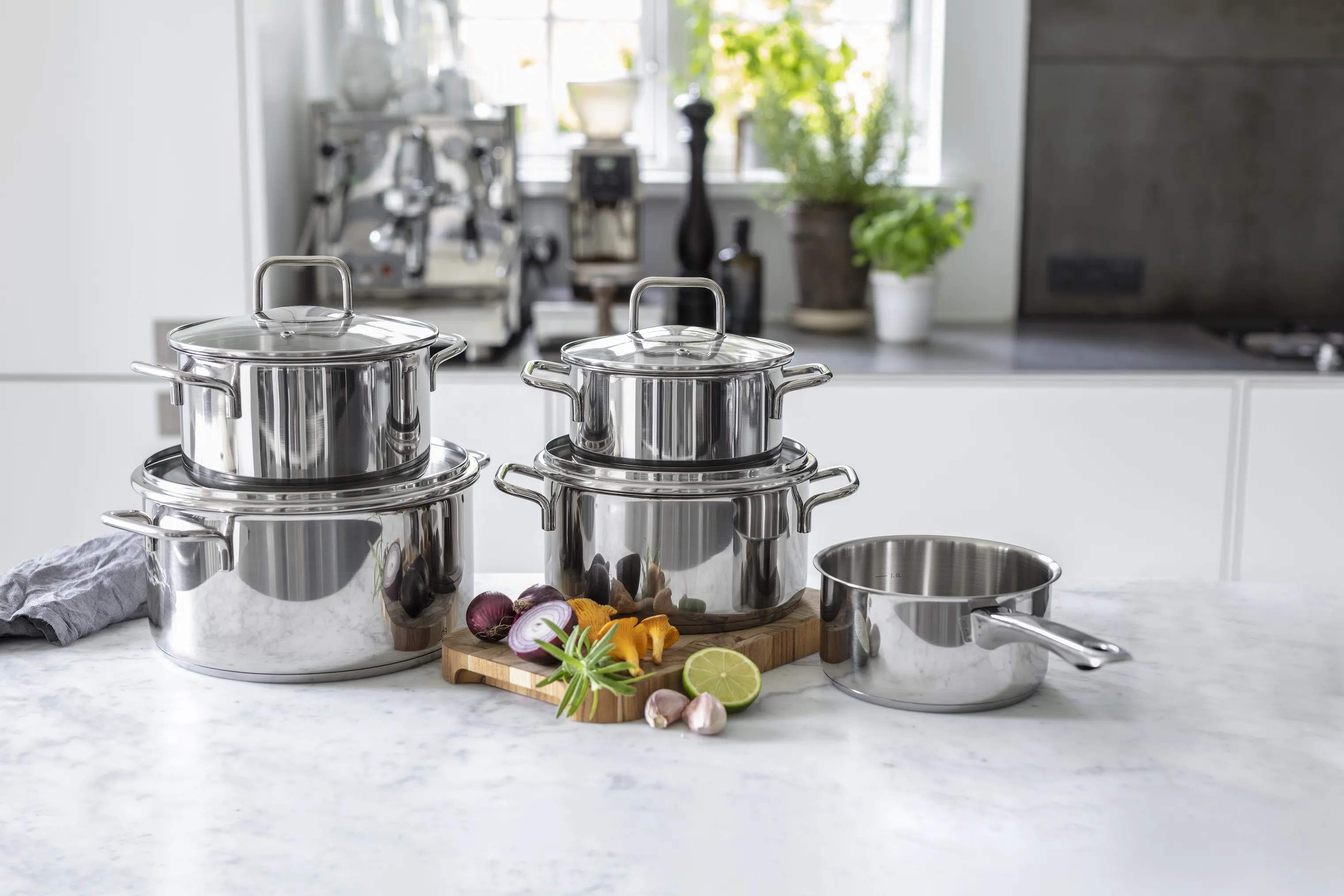 Cook & Baker Grydesæt Grydesæt - 9 dele i Stål/sølv, 2