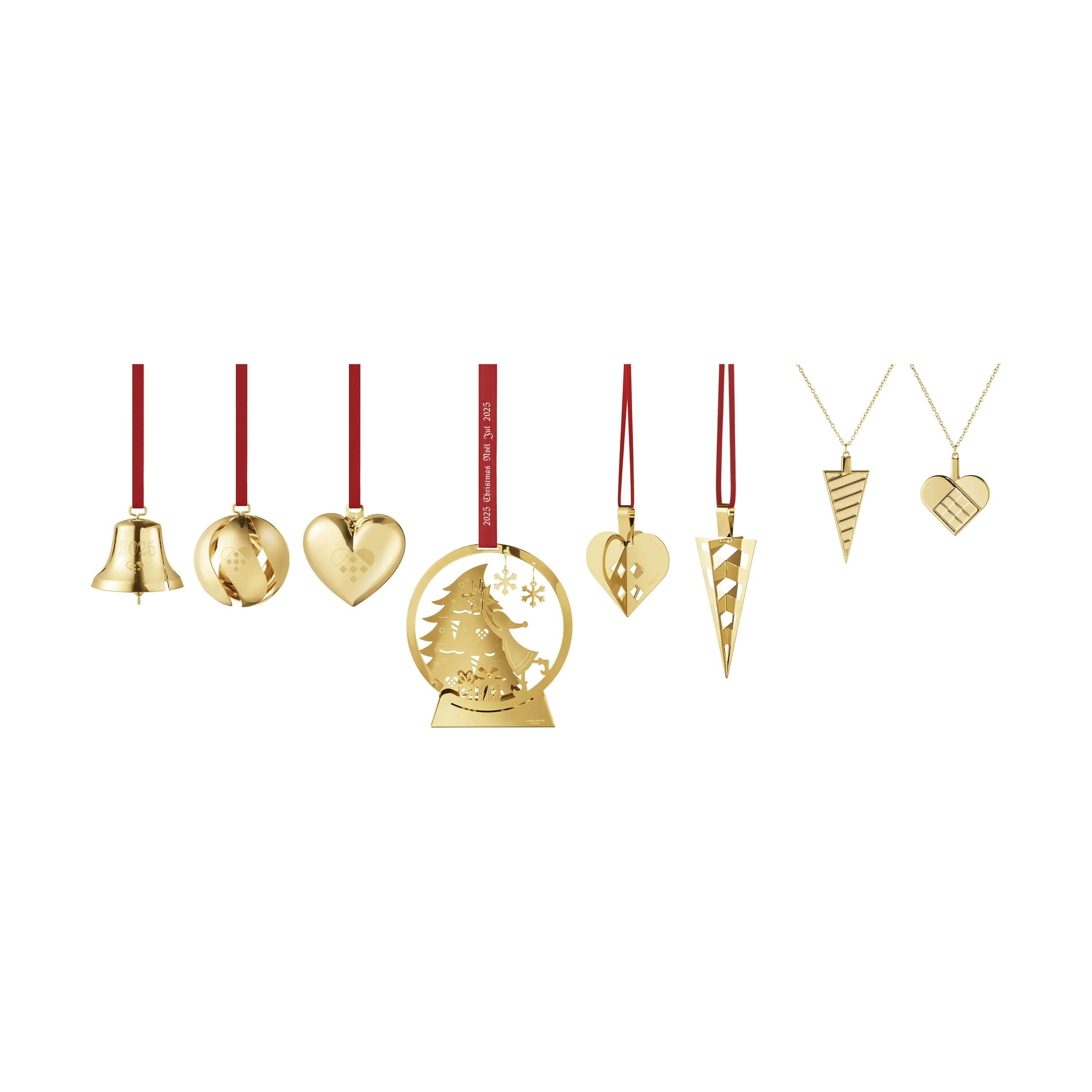 CC 2025 Juleornamentsæt - 8 stk., guld, large