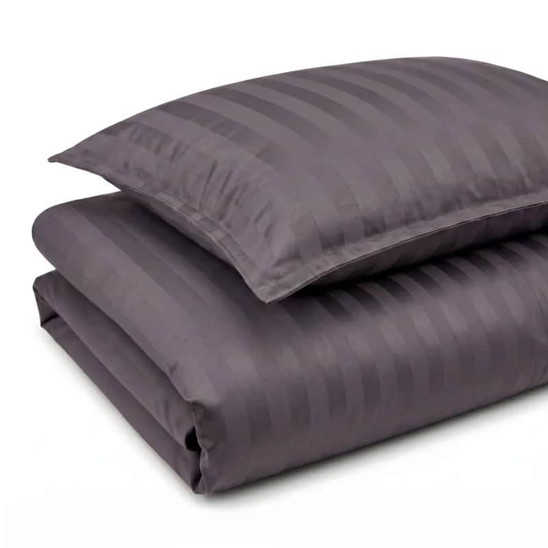 Casa Decór Sengetøj Dreamers Stripe Sengetøj i Anthracite, B140 x L220 cm, 1