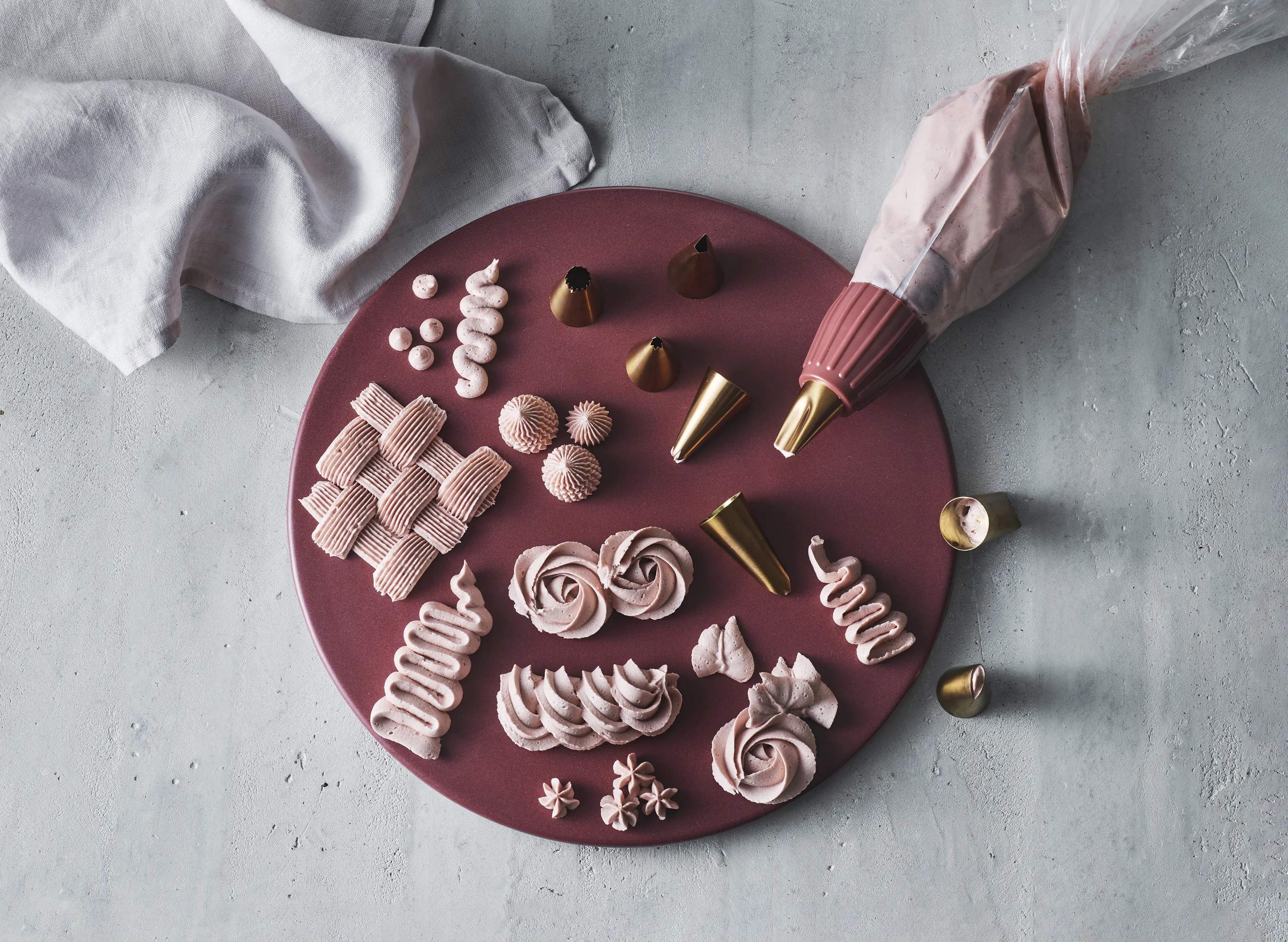 by Ditte Julie Sprøjteposer og tyller Tyllesæt - 12 stk. i Rose gold, 2