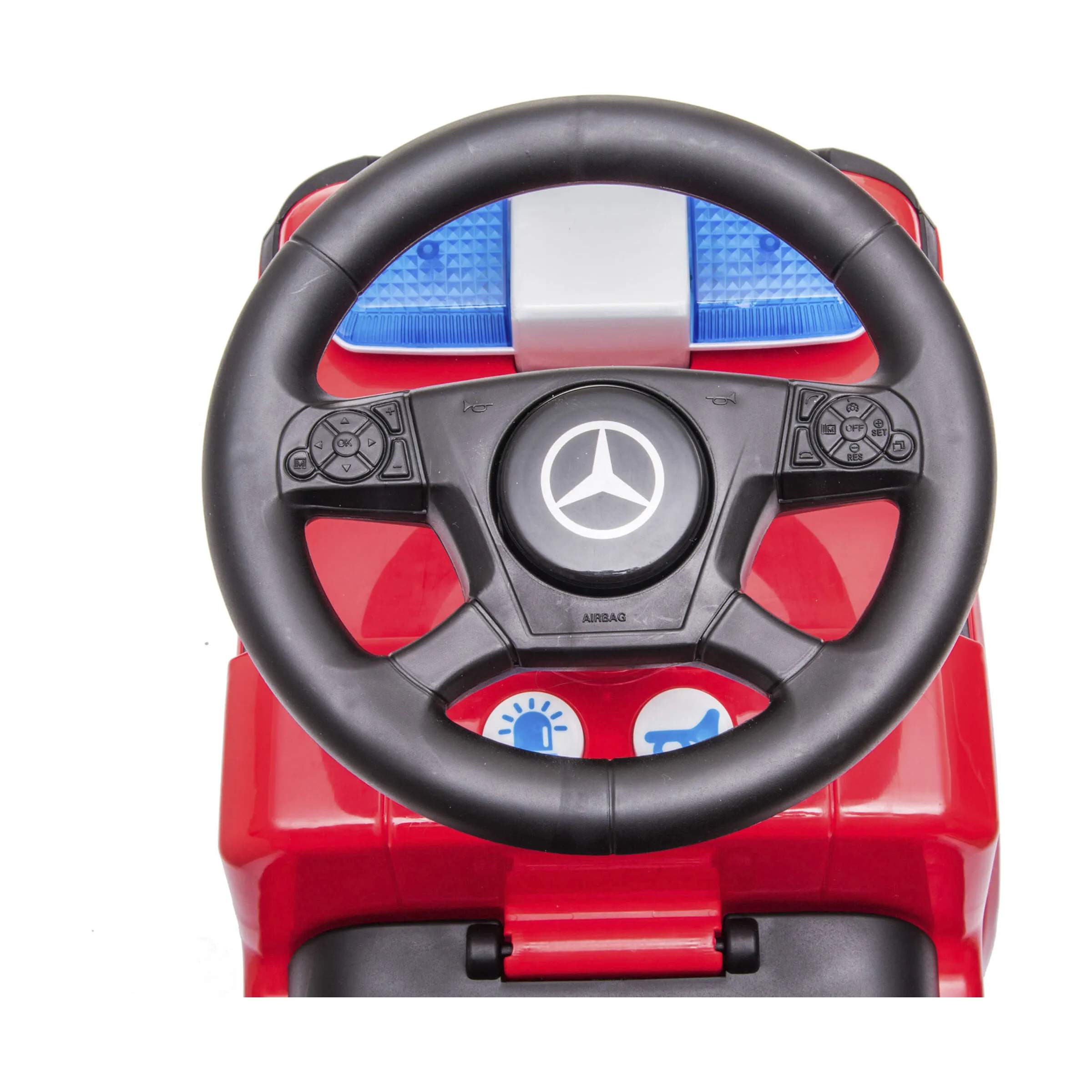 NORDIC PLAY Speed Til børneværelset Gåbil Mercedes-Benz brandbil i Rød, 3