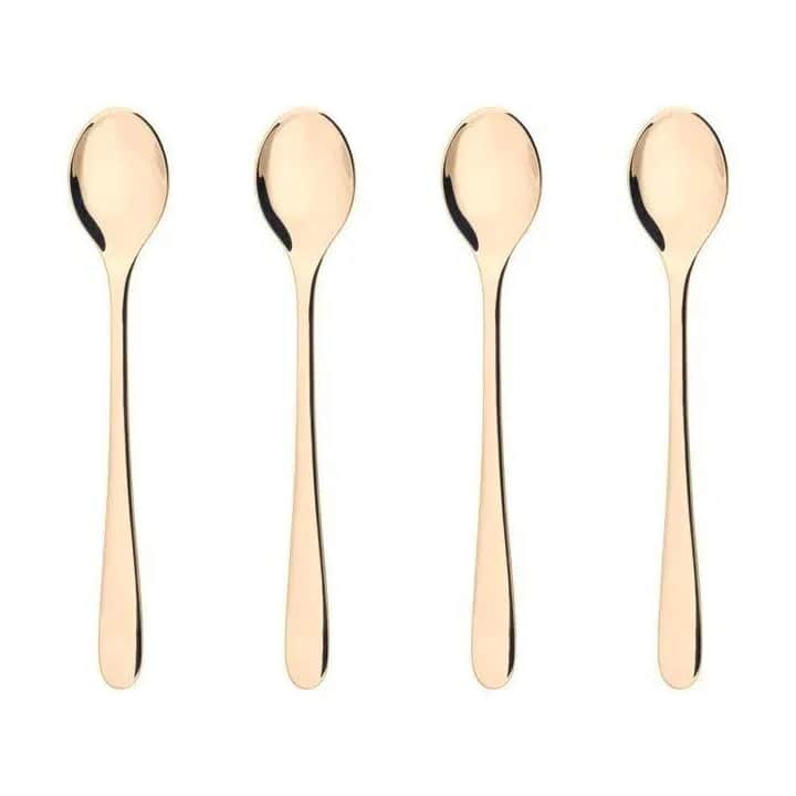 erik bagger a/s Kaffe- og teskeer Encore Caffé Latte Ske - 4 stk. i blank guld, 1