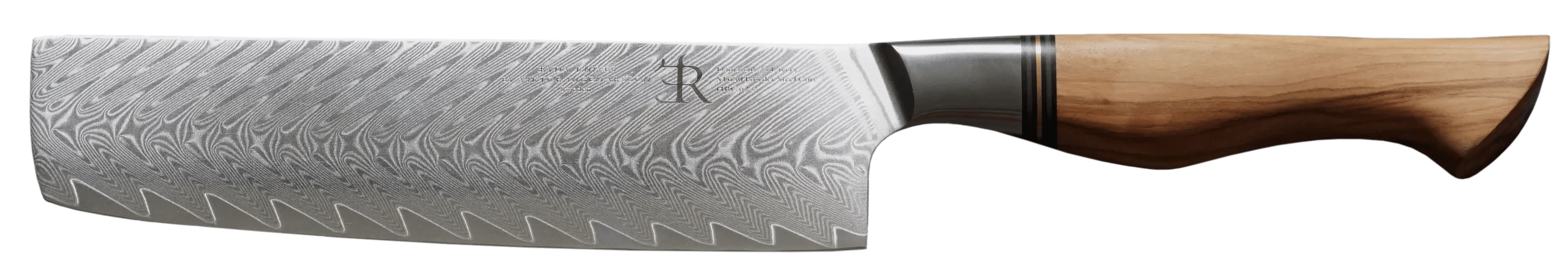 Ryda Knives Grøntsagsknive ST650 Nakirikniv i rustfrit stål/brun, 1