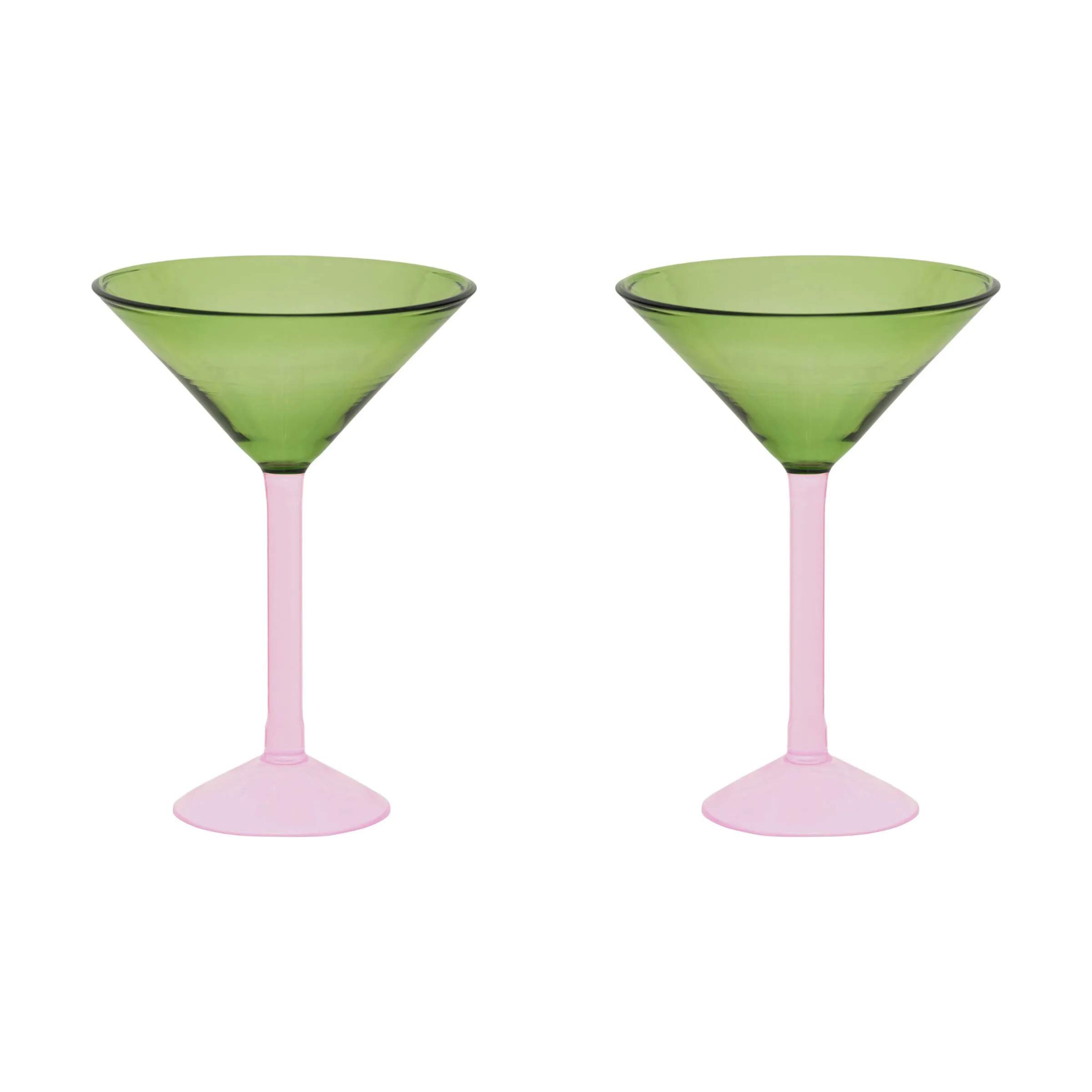 Martini Cocktailglas - 2 stk., apple green, large